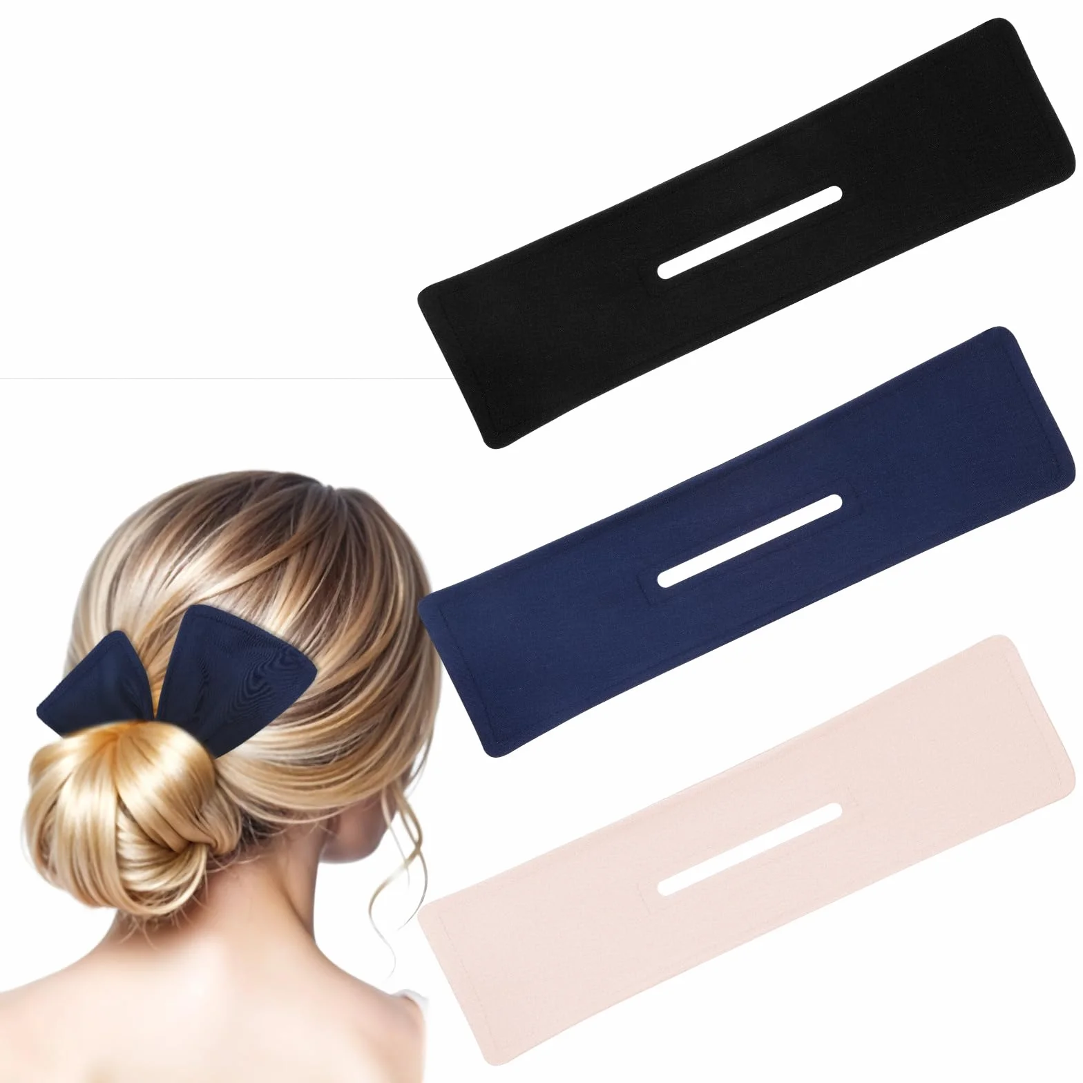 Thinp French Twist Hair Bun Maker 3 sztuki wałek do włosów wielokrotnego użytku