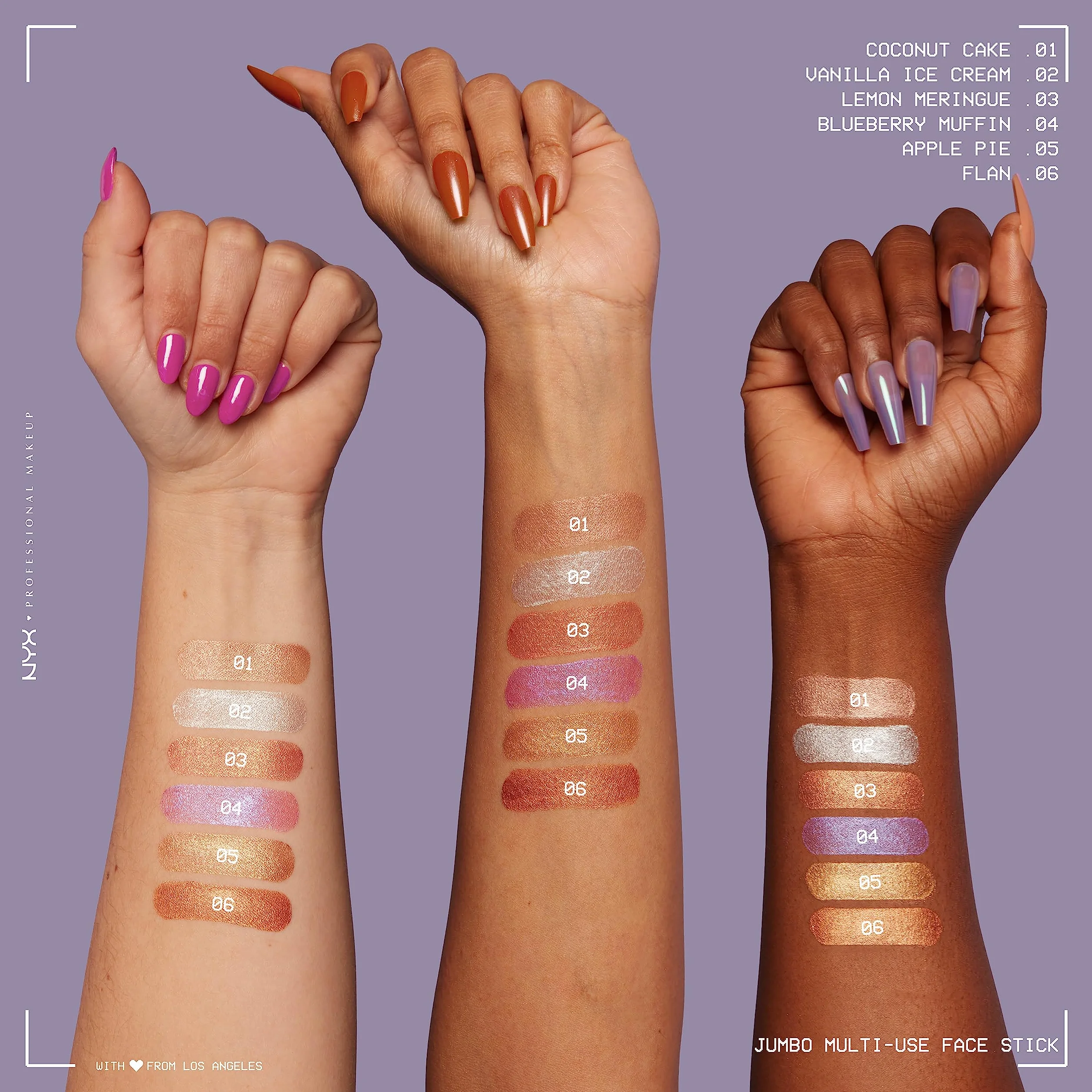 NYX Professional Jumbo Multi-Use Face Stick, Lody waniliowe (02), wielofunkcyjny ołówek z olejkami pielęgnacyjnymi