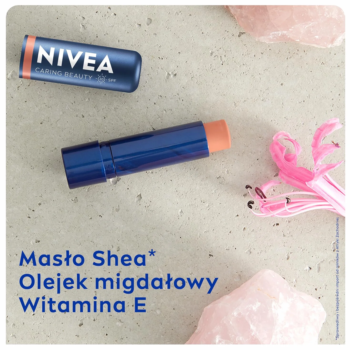 NIVEA Pielęgnująca pomadka do ust Caring Beauty 3w1 Nude 4,8 g