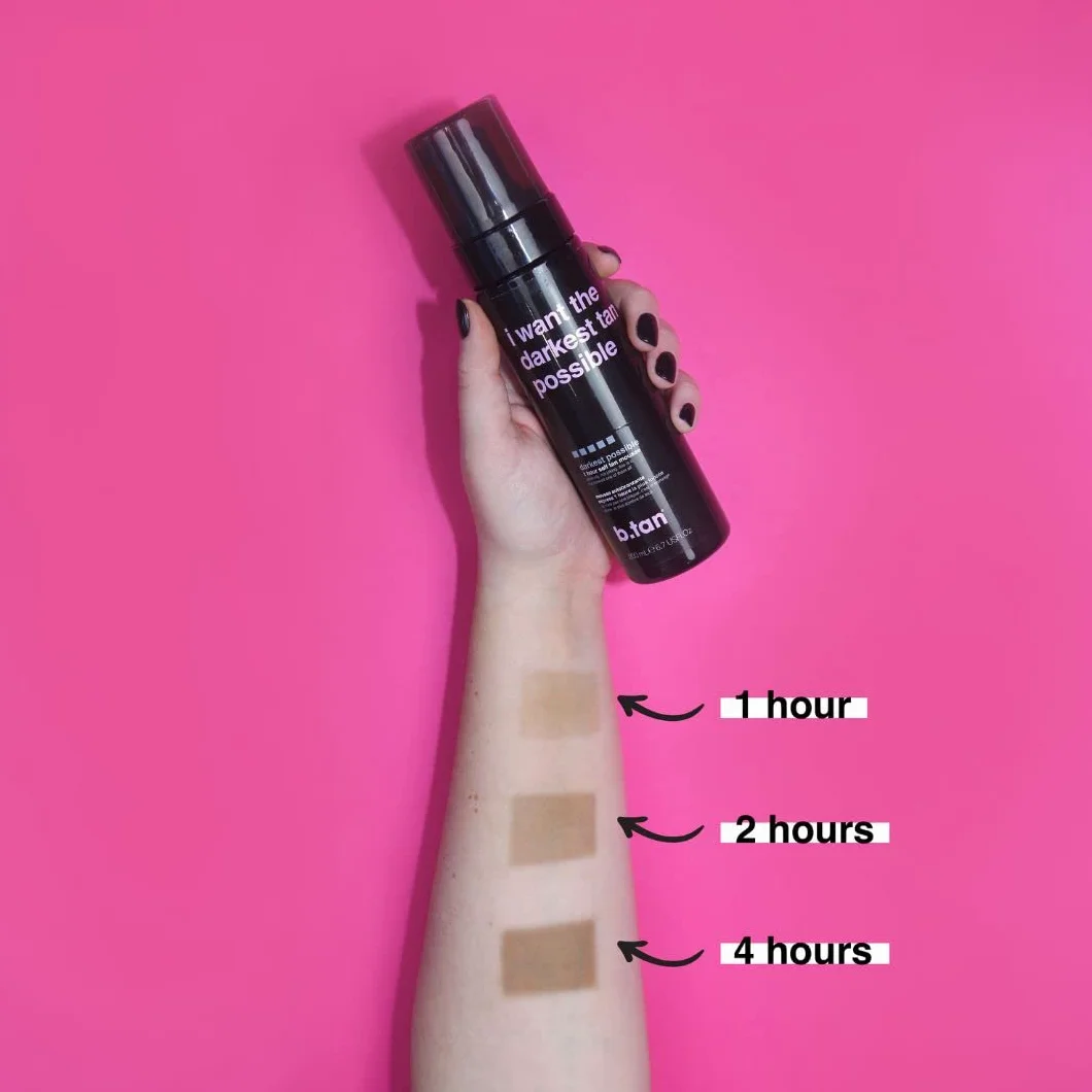 b.tan Darkest Self Tanner Kit – Najciemniejszy zestaw do opalania z aplikatorem, 1 godzina