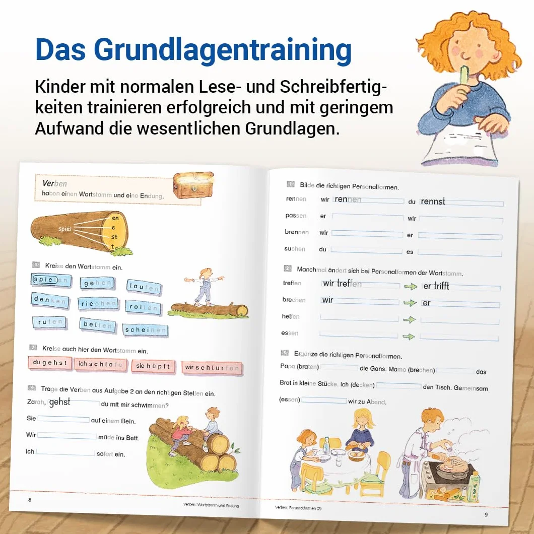 Das Übungsheft Deutsch 3: Rechtschreib- und Grammatiktraining für Klasse 1 bis 4. Mit Stickerbogen und Lösungsbeilage