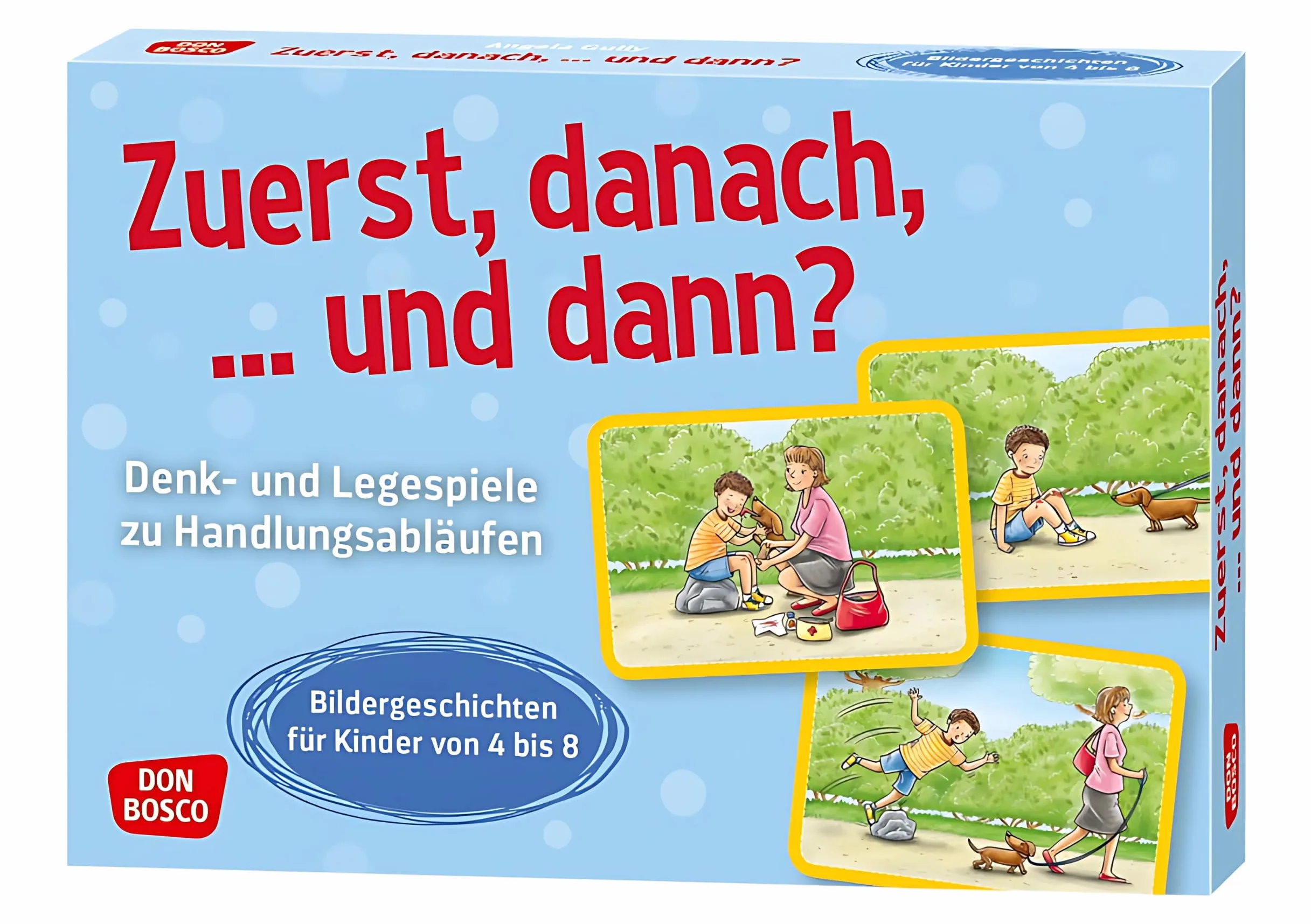 Zuerst, danach, ... und dann?: Denk- und Legespiele zu Handlungsabläufen. Bildergeschichten für Kinder von 4 bis 8. Logische Reihenfolgen erkennen und nacherzählen. Bildkarten für Kita & Grundschule