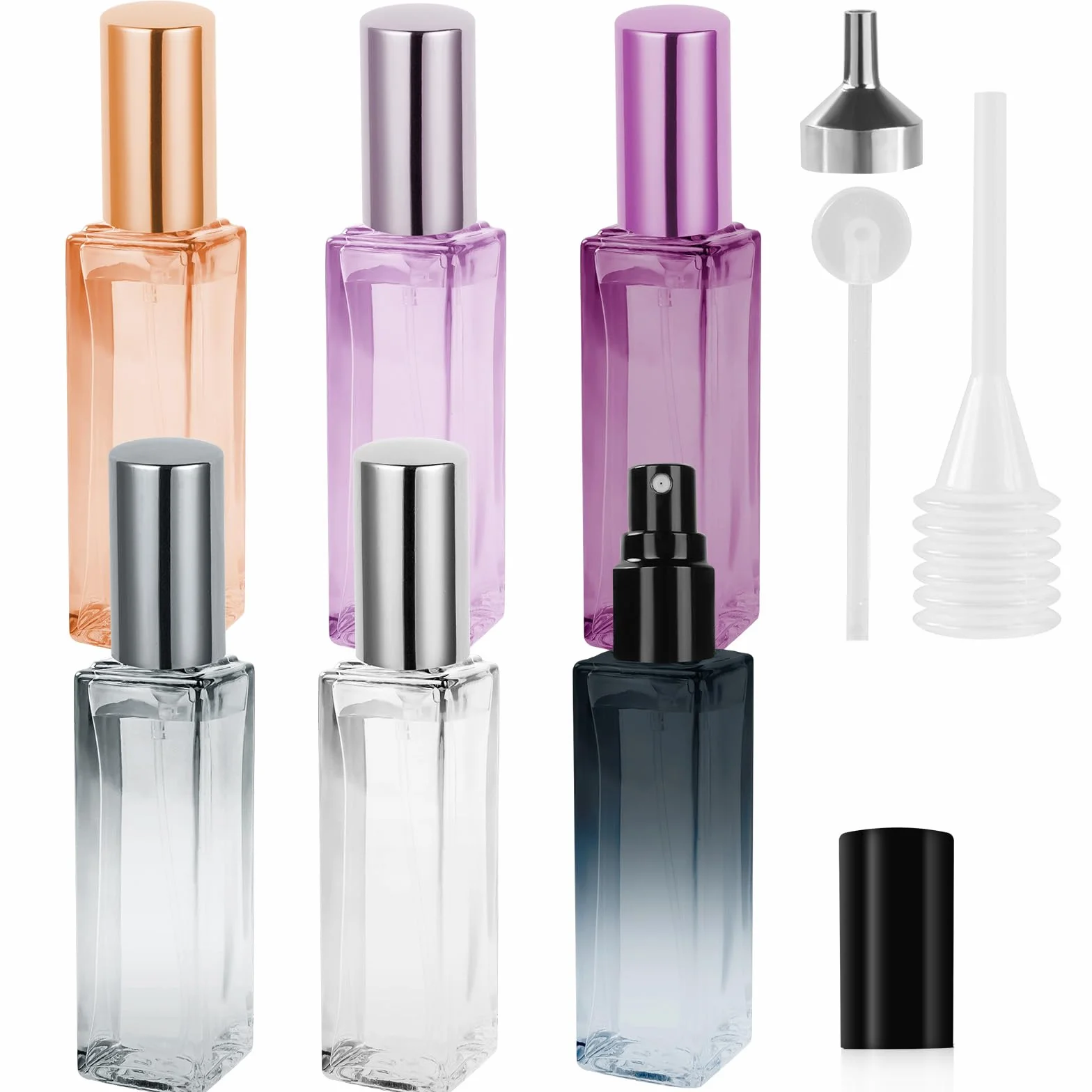 LOPHE Atomizer wielokrotnego napełniania 10 ml, przenośny, mini butelka do perfum