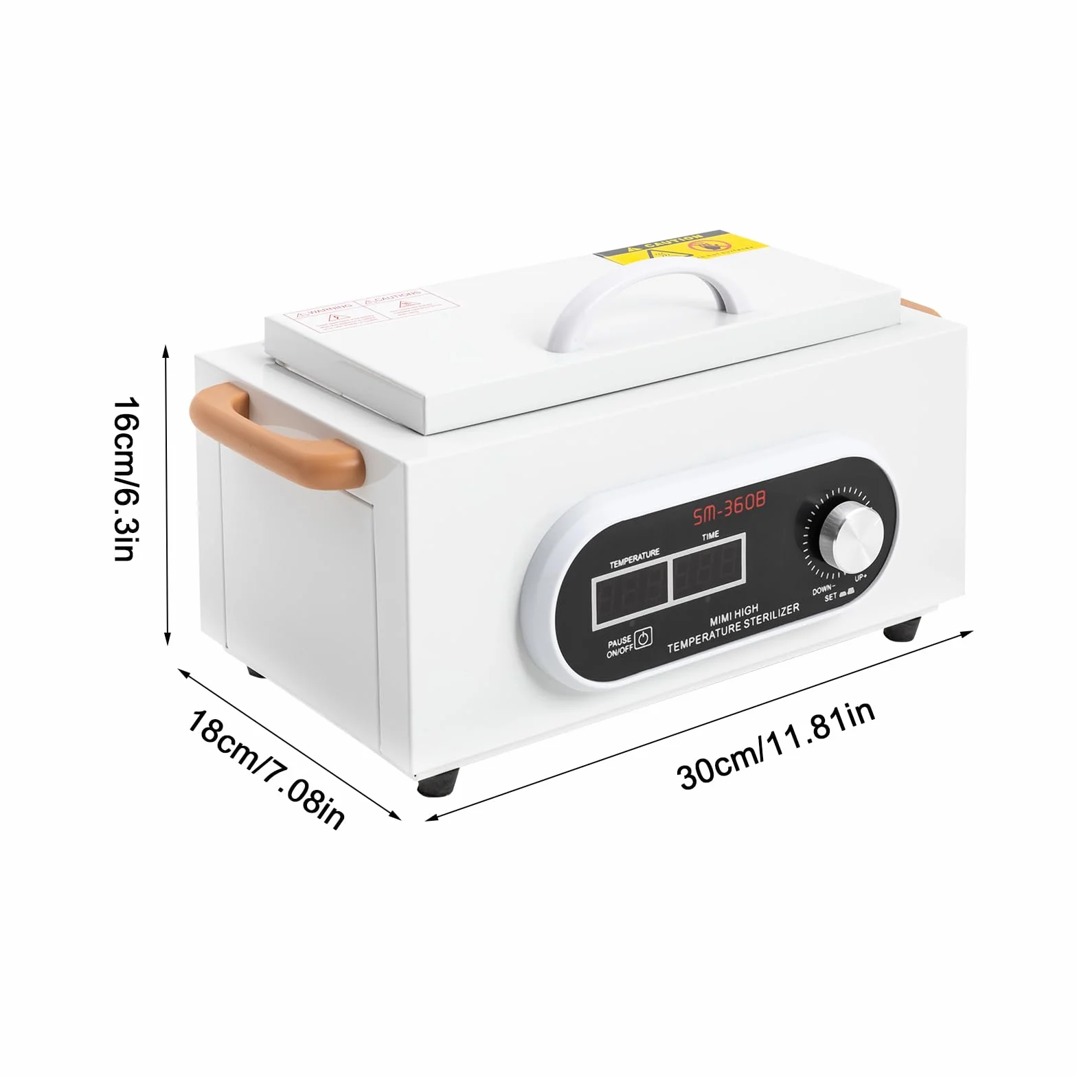 Sterylizator wysokotemperaturowy, sterylizator gorącym powietrzem, 300 W, 200 ℃, 240 V, LCD, sterylizator na sucho, może być używany do narzędzi do paznokci