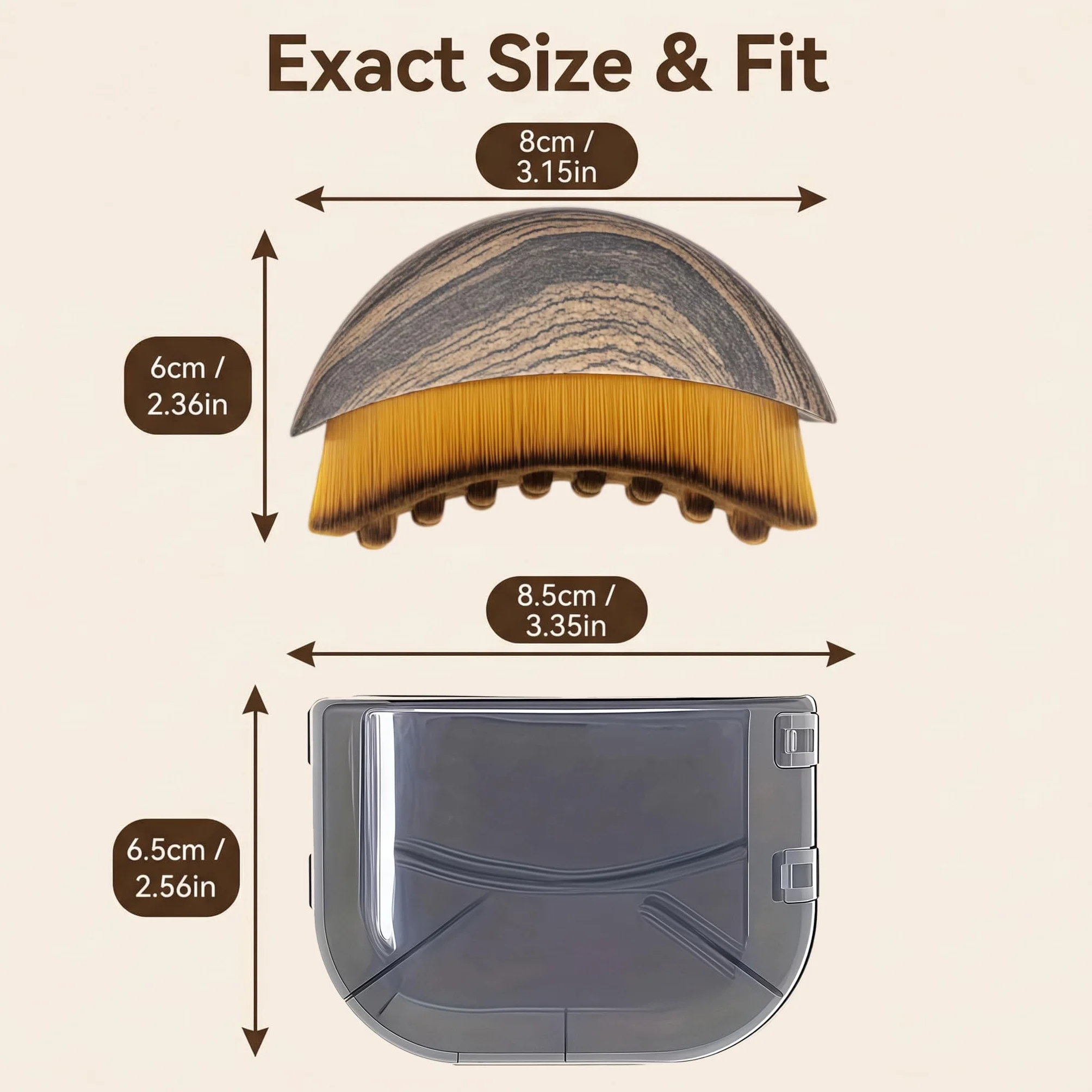Ergonomiczna szczotka do drenażu limfatycznego twarzy 2 sztuki