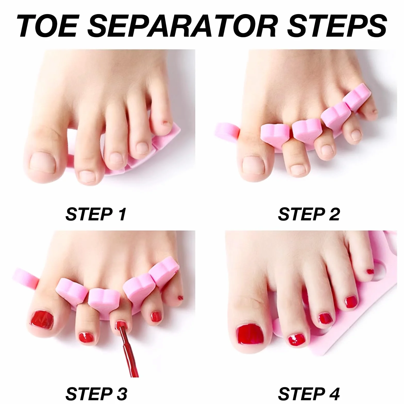 Separator palców z miękkiej pianki narzędzie do pedicure manicure 8 sztuk