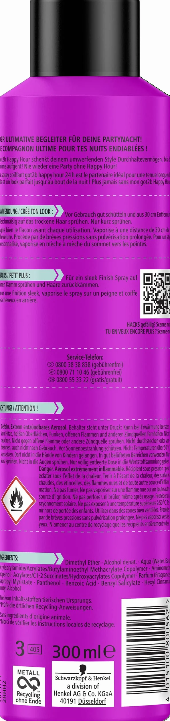 got2b Spray do włosów Happy Hour Halt 5 100 ml lakier 24h ekstremalne utrzymanie