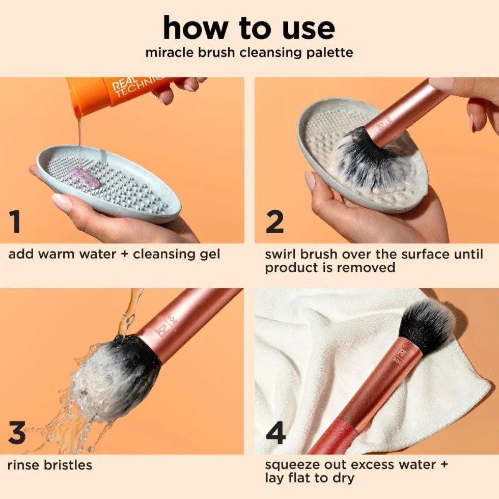 Real Techniques Paleta do czyszczenia pędzli z żelową próbką