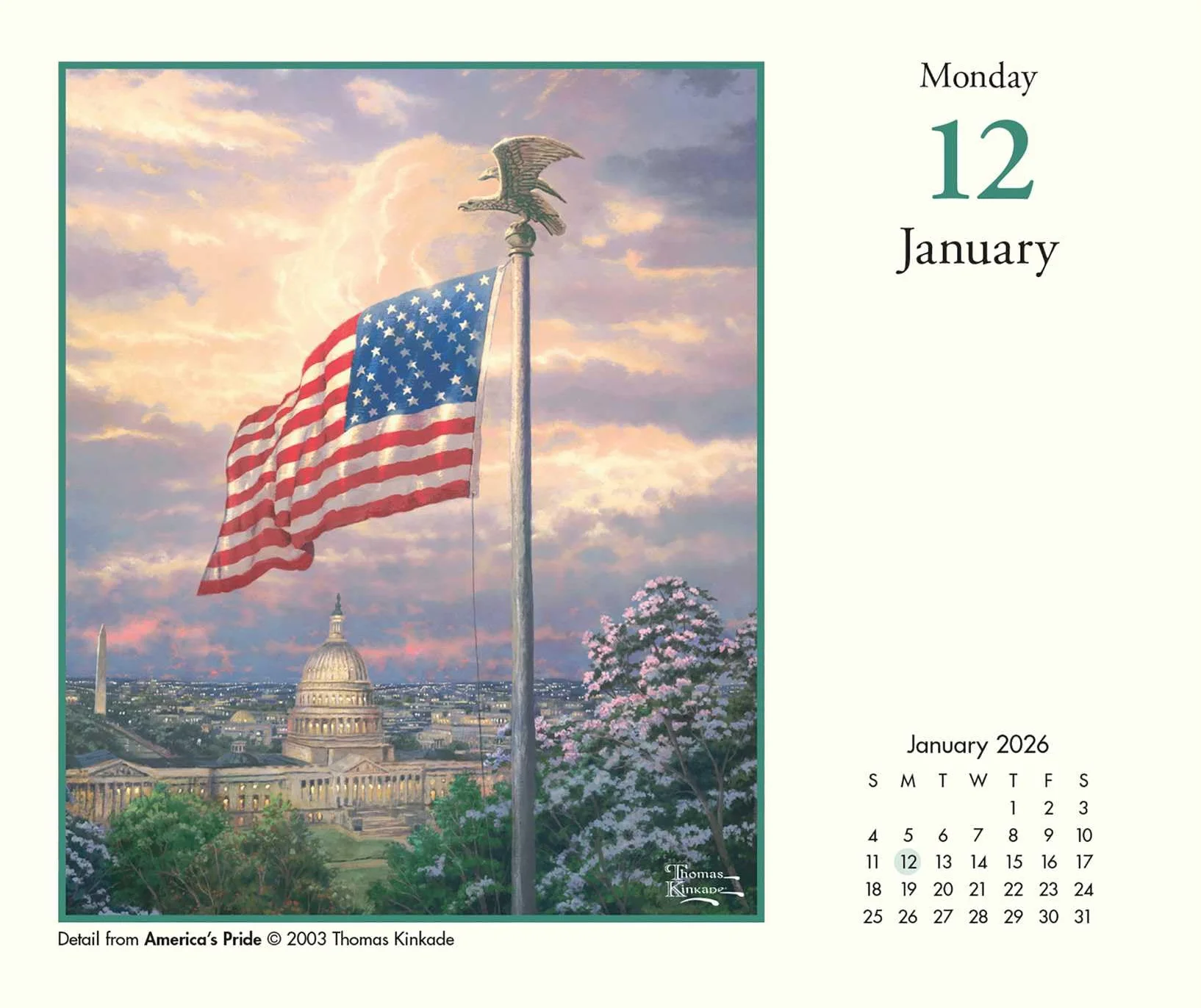 Thomas Kinkade Studios 2026 Day-to-Day Calendar: Original Andrews McMeel-Tagesabreißkalender [Kalendar]