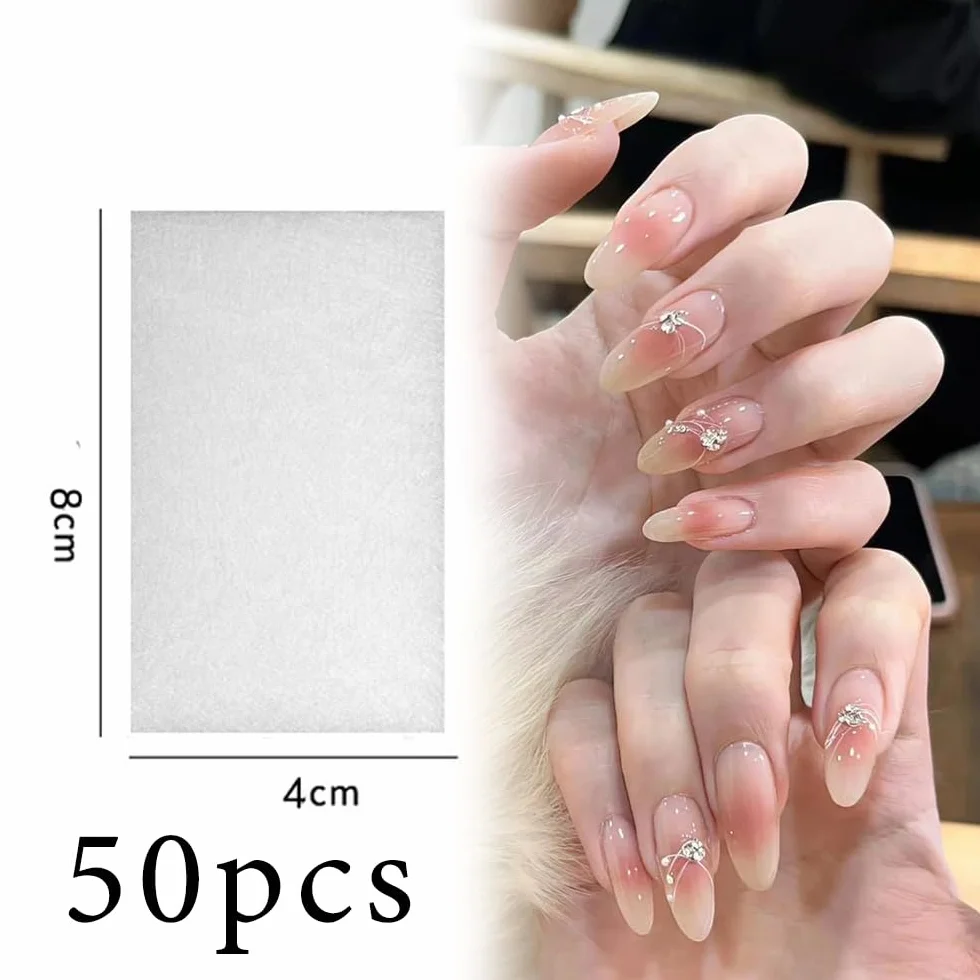 50 sztuk Przedłużanie paznokci z włókna szklanego DIY Nail Art Akrylowa naprawa żelowych paznokci akcesoria do przedłużania paznokci