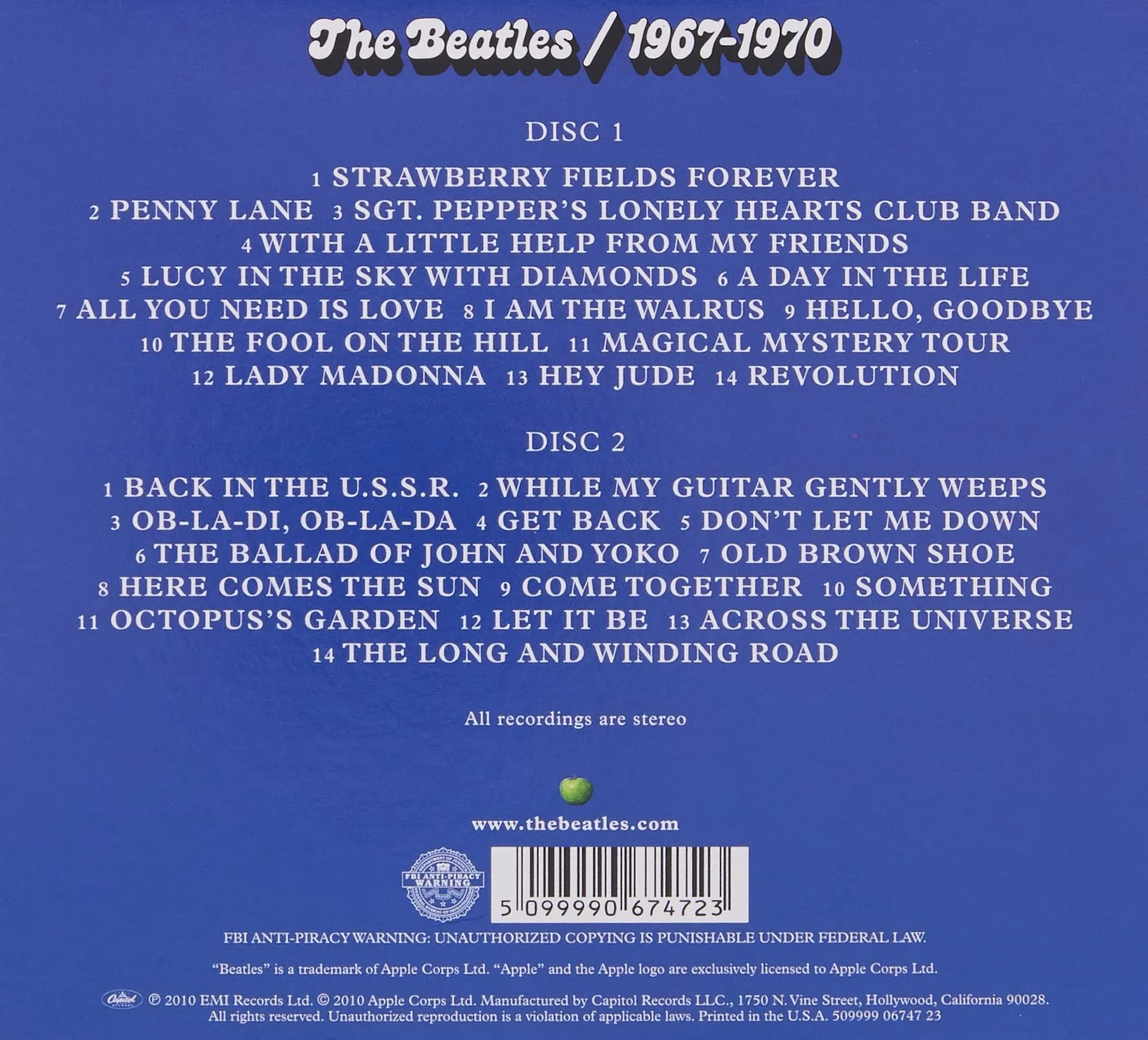 THE BEATLES 1967 - 1970