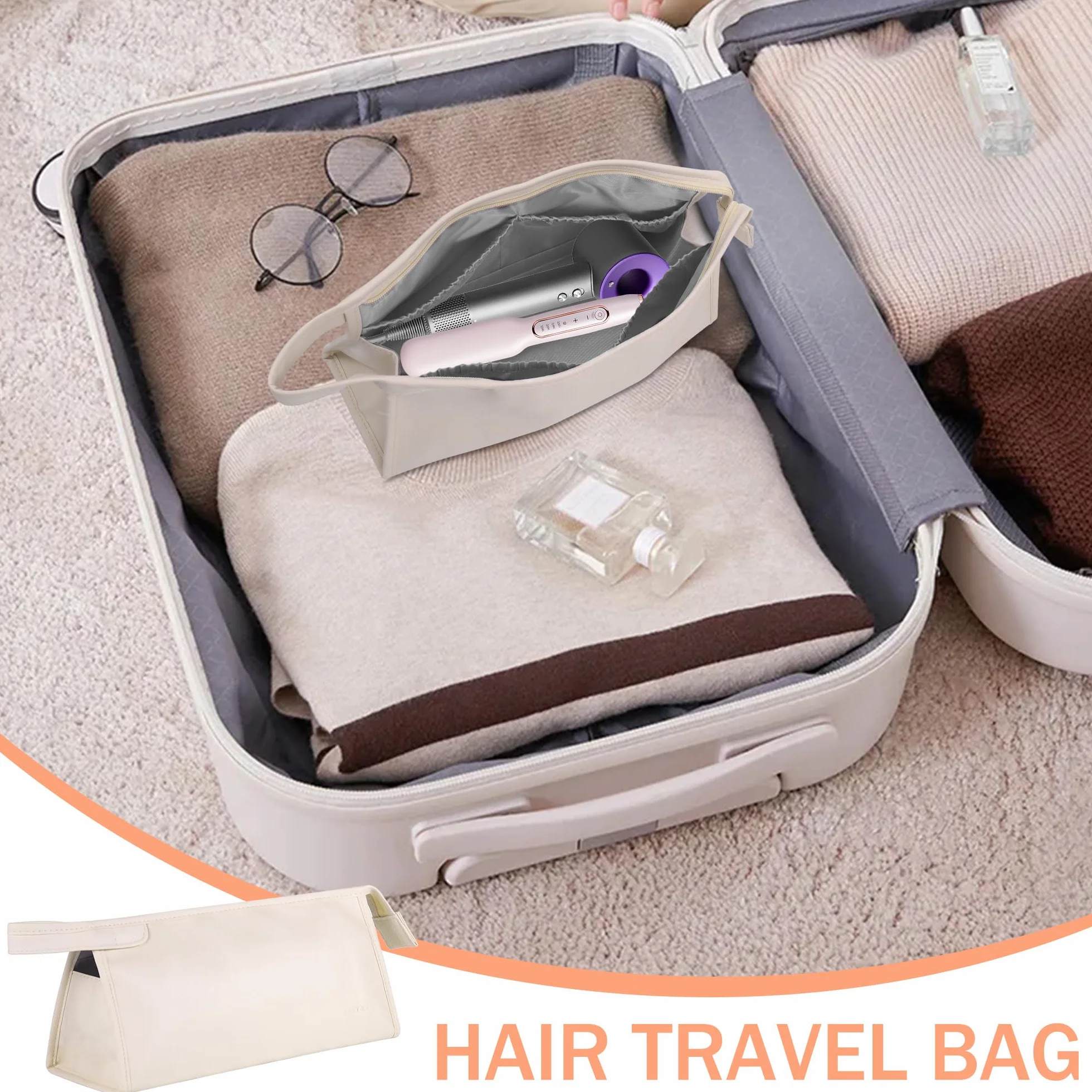 Przenośna torba na podróże kompatybilna z suszarką do włosów Dyson Airwrap Supersonic, skrzynka transportowa z poliuretanu na narzędzie do włosów Shark Flexstyle Airstraight, torba organizująca na