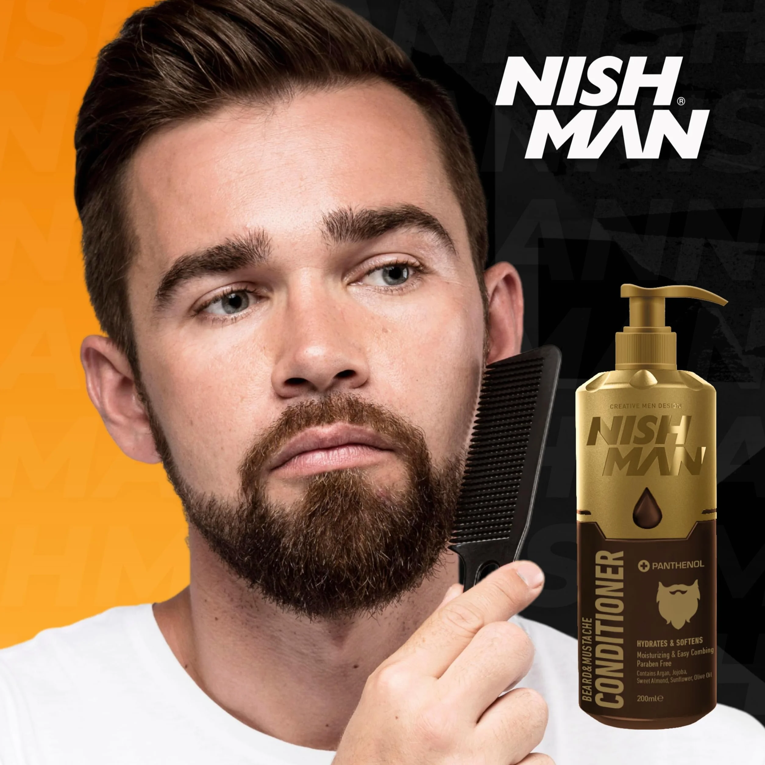 NISHMAN Odżywka do Brody i Wąsów 200ml Nawilżająca Zmiękczająca Naturalne Składniki