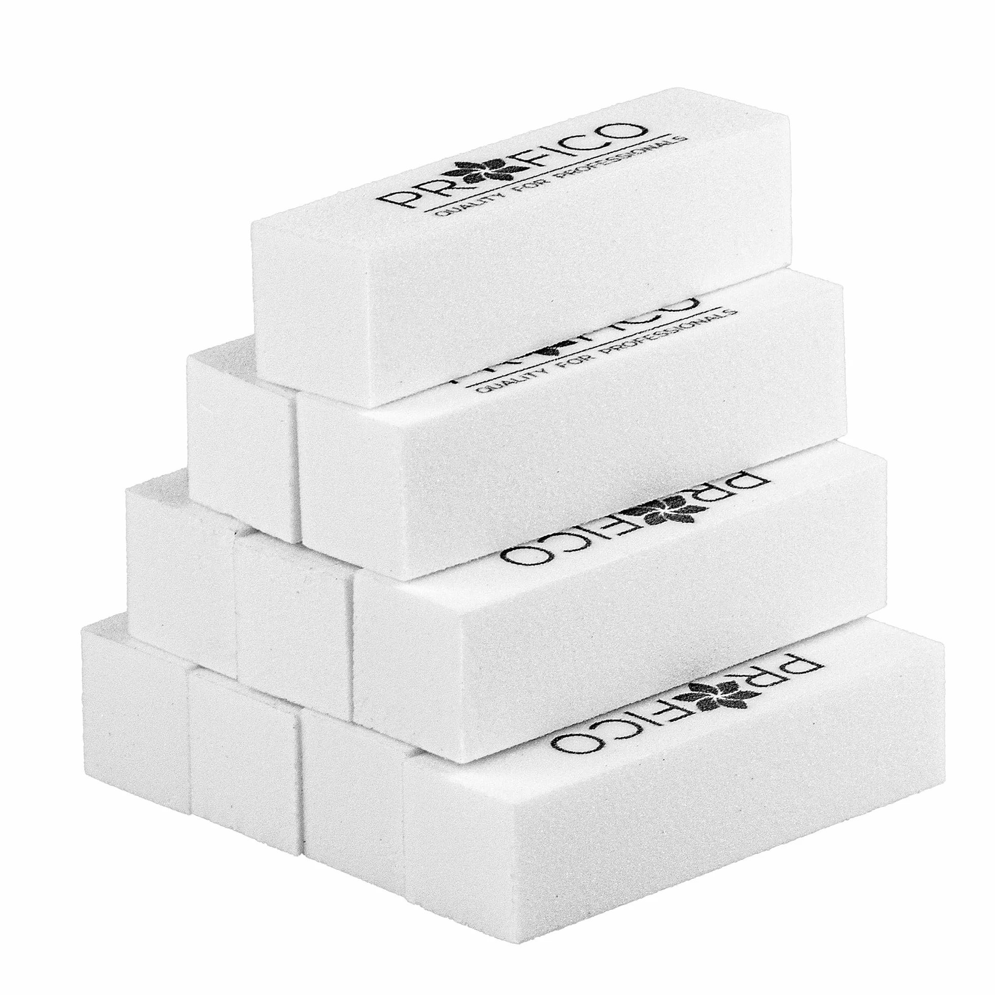 Blok do polerowania paznokci bufor 240/240 biały - 10 sztuk - 4-stronny blok pilnik do paznokci - pilnik do paznokci do manicure, pedicure i modelowania paznokci, biały bufor bloki