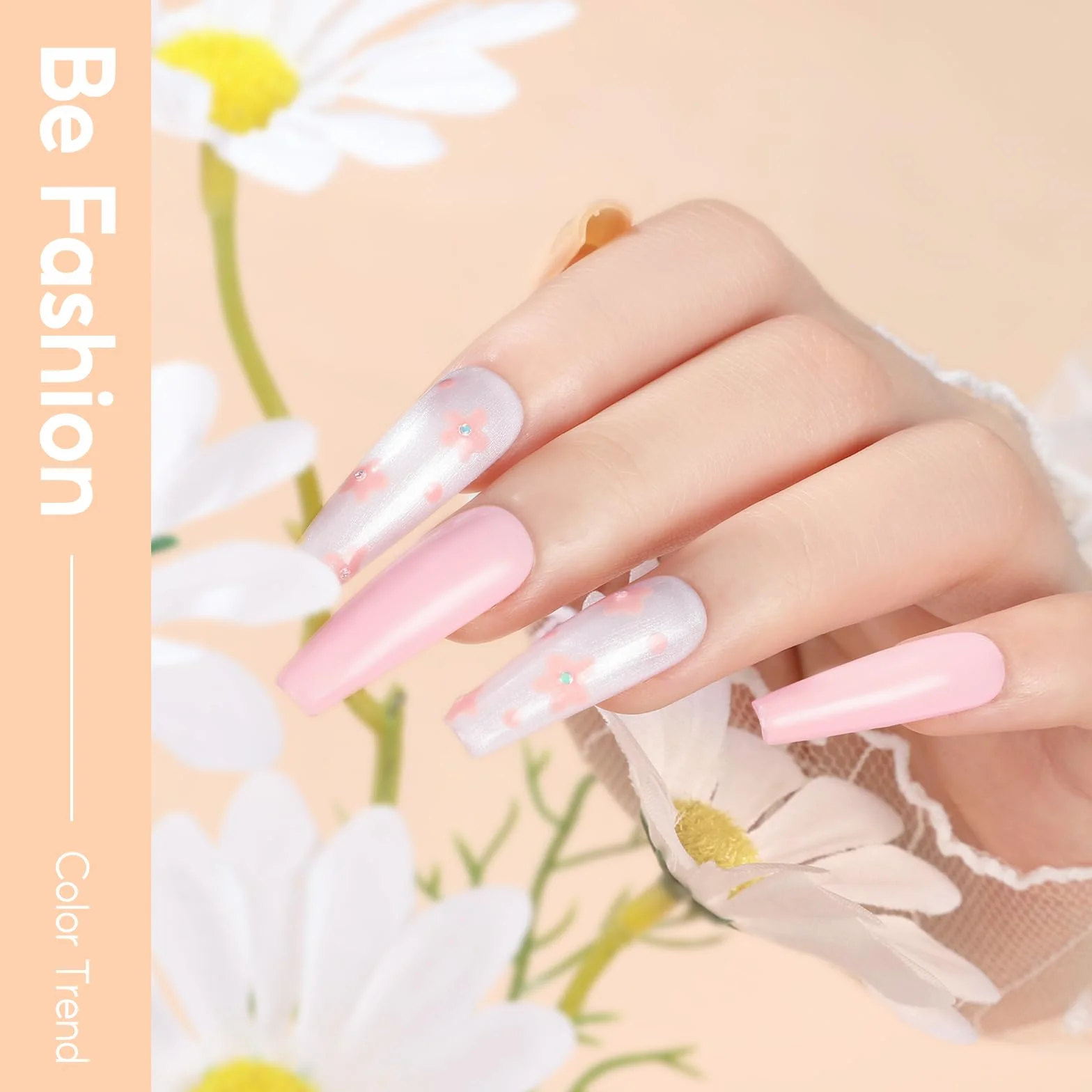 PEACECOLOR 10 ml Lakier żelowy do paznokci Jasnoróżowy Soak Off Lakier do paznokci UV Profesjonalny salon & domowe użycie Nail Art DIY w domu