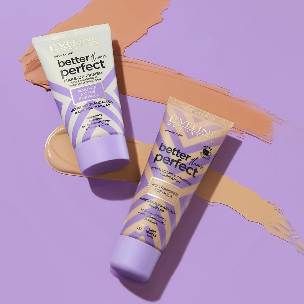 Eveline Cosmetics Better Than Perfect Makeup Primer z kwasem hialuronowym, kolagenem, witaminami C i E