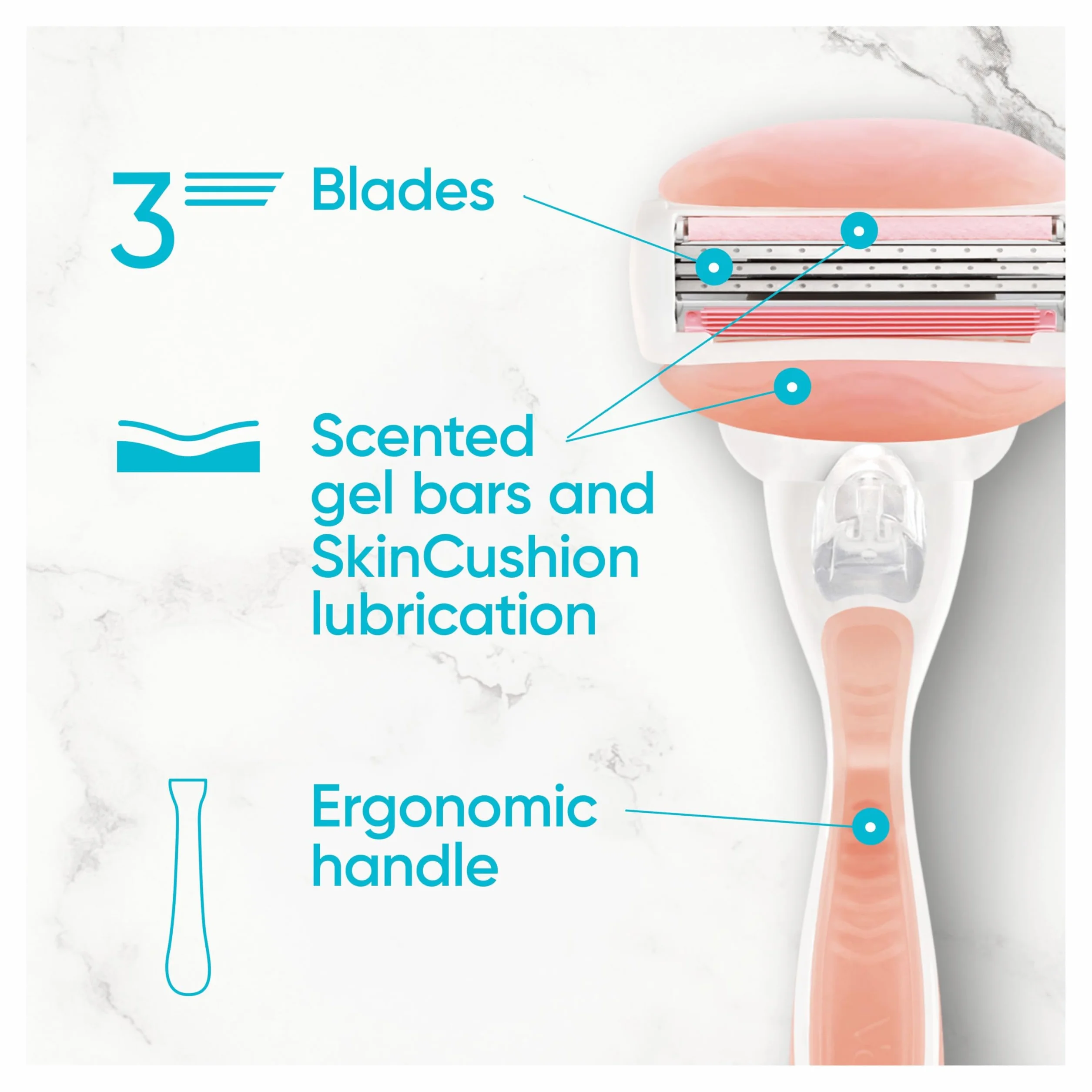 Gillette Venus Comfortglide Spa Breeze wkłady do golenia dla kobiet, 10 sztuk, 3 ostrza
