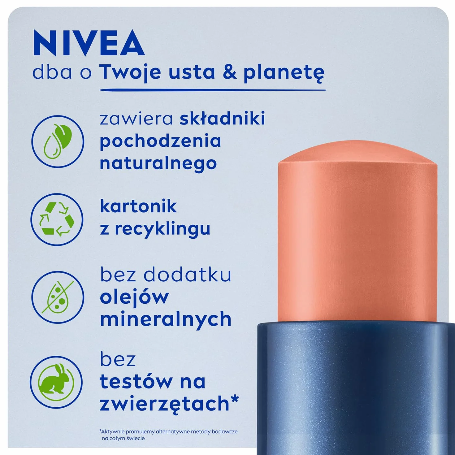 NIVEA Pielęgnująca pomadka do ust Caring Beauty 3w1 Nude 4,8 g