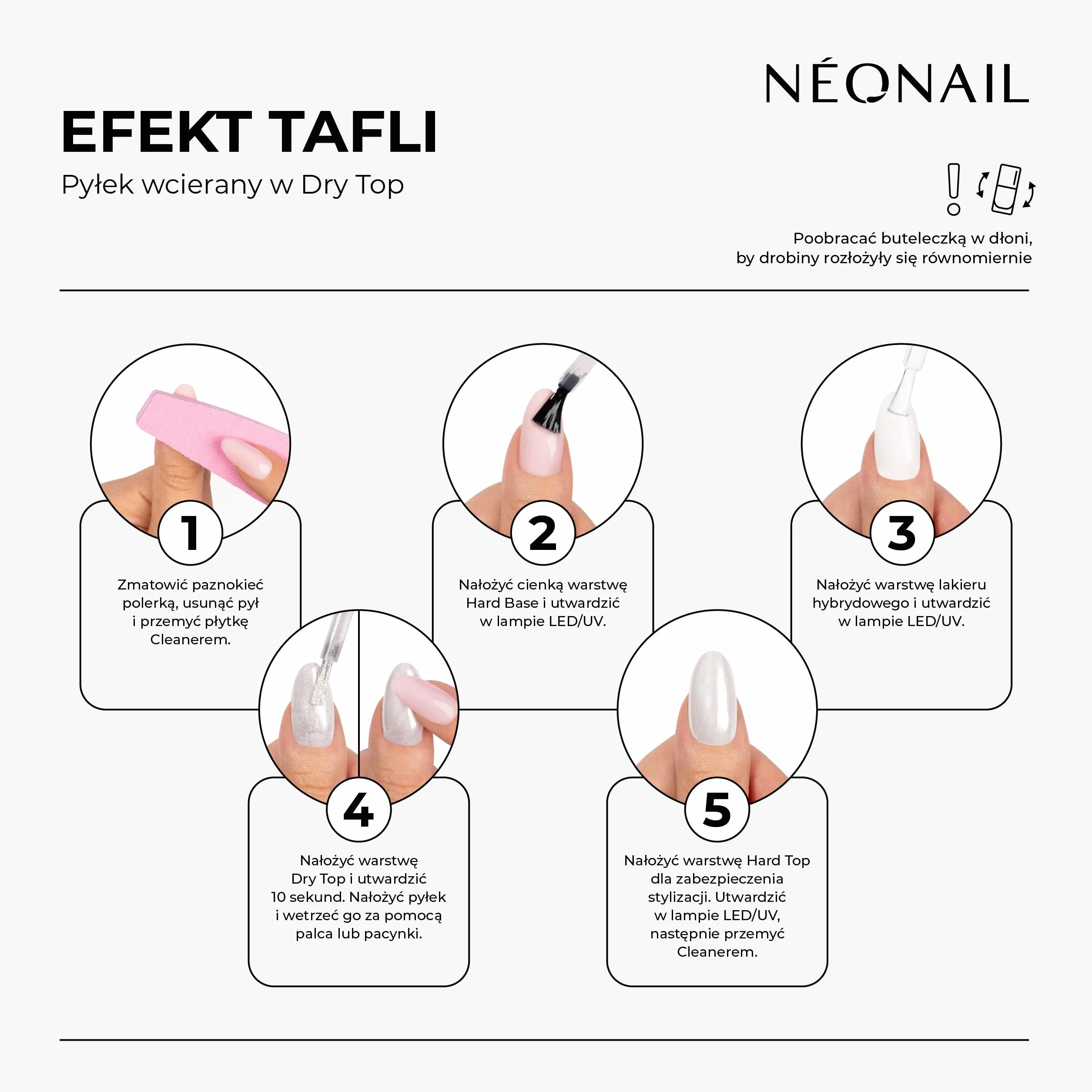NEONAIL Pyłek w płynie Chameleon 01 - Liquid Nail Powder - Fioletowy, Niebieski - 6,5 ml