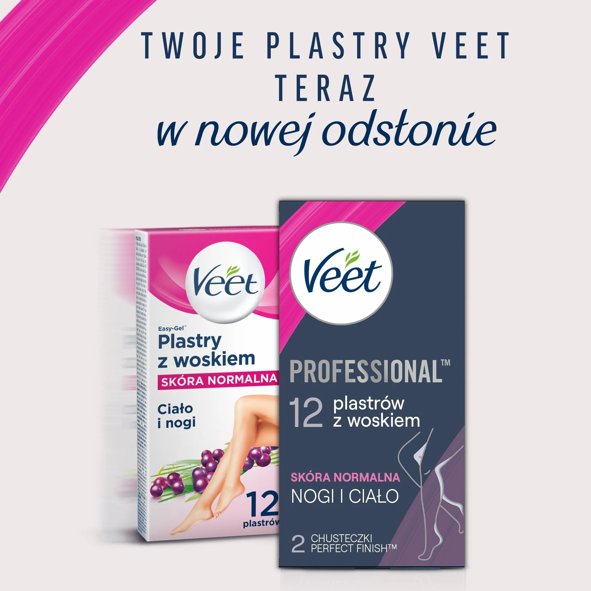 VEET Plastry do depilacji z woskiem dla skory normalnej 12 szt