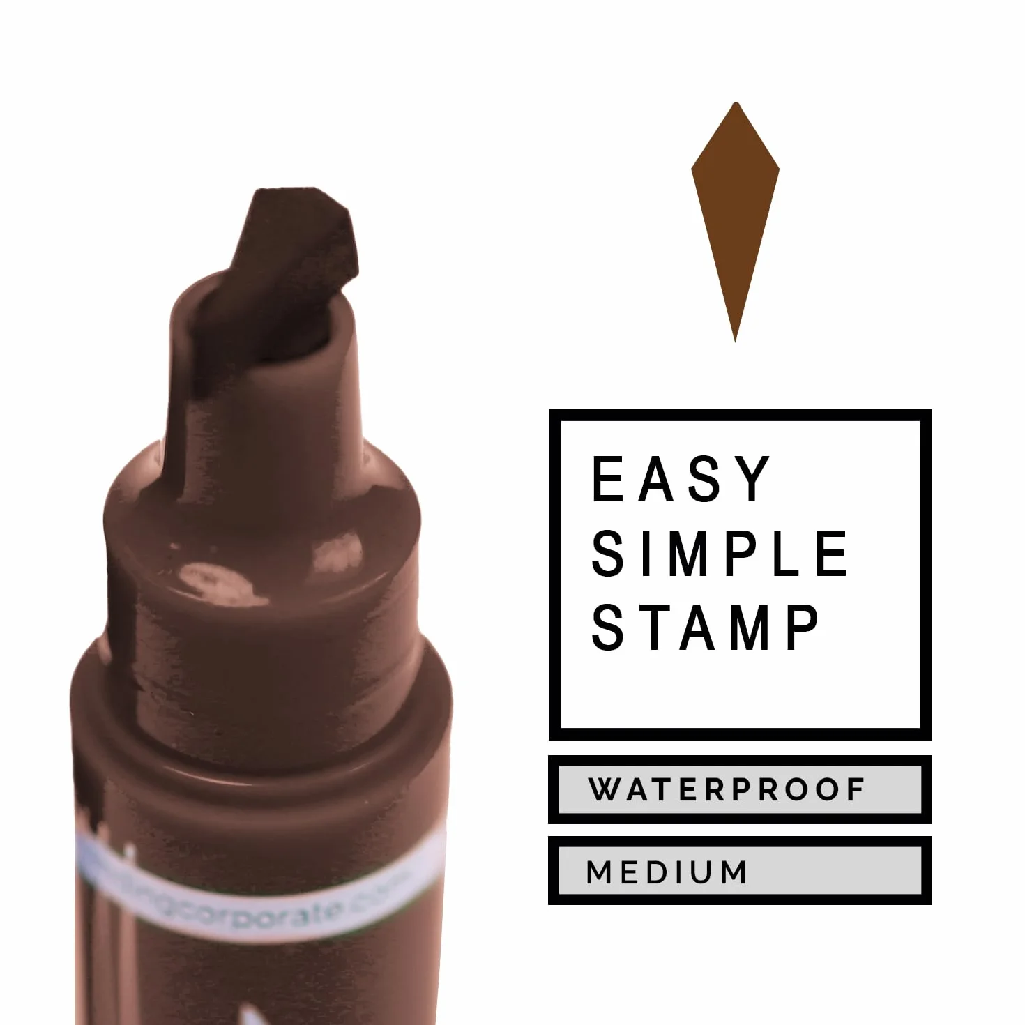 eyestamp brown - idealny eyeliner z uszczelką dla ogona - głęboki brąz wodoodporny - precyzyjny i trwały pociągnięcie - kompaktowy format