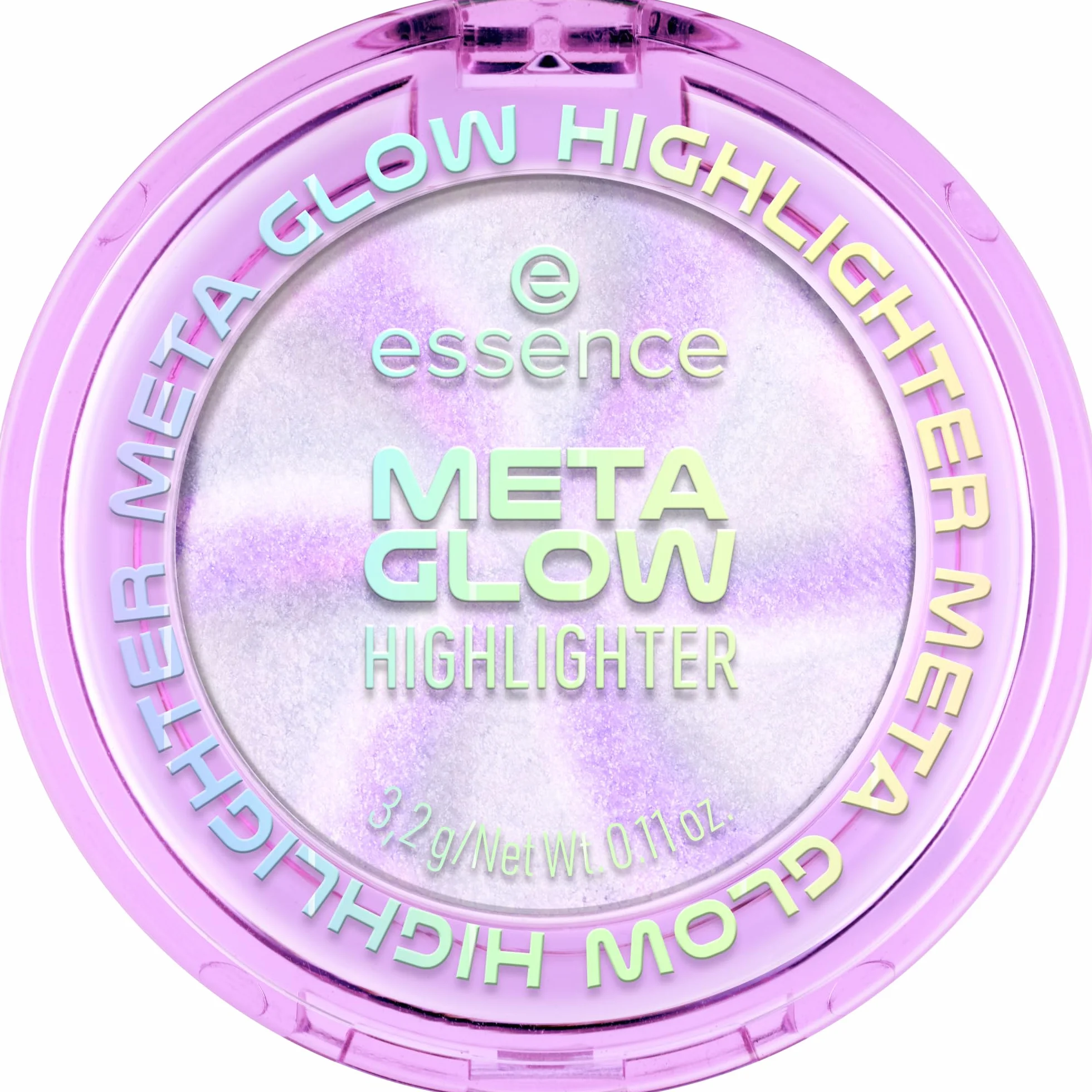 essence Rozświetlacz do twarzy META GLOW HIGHLIGHTER, konturowanie, rozjaśnianie, natychmiastowy wynik, mieniący się (3.2g)