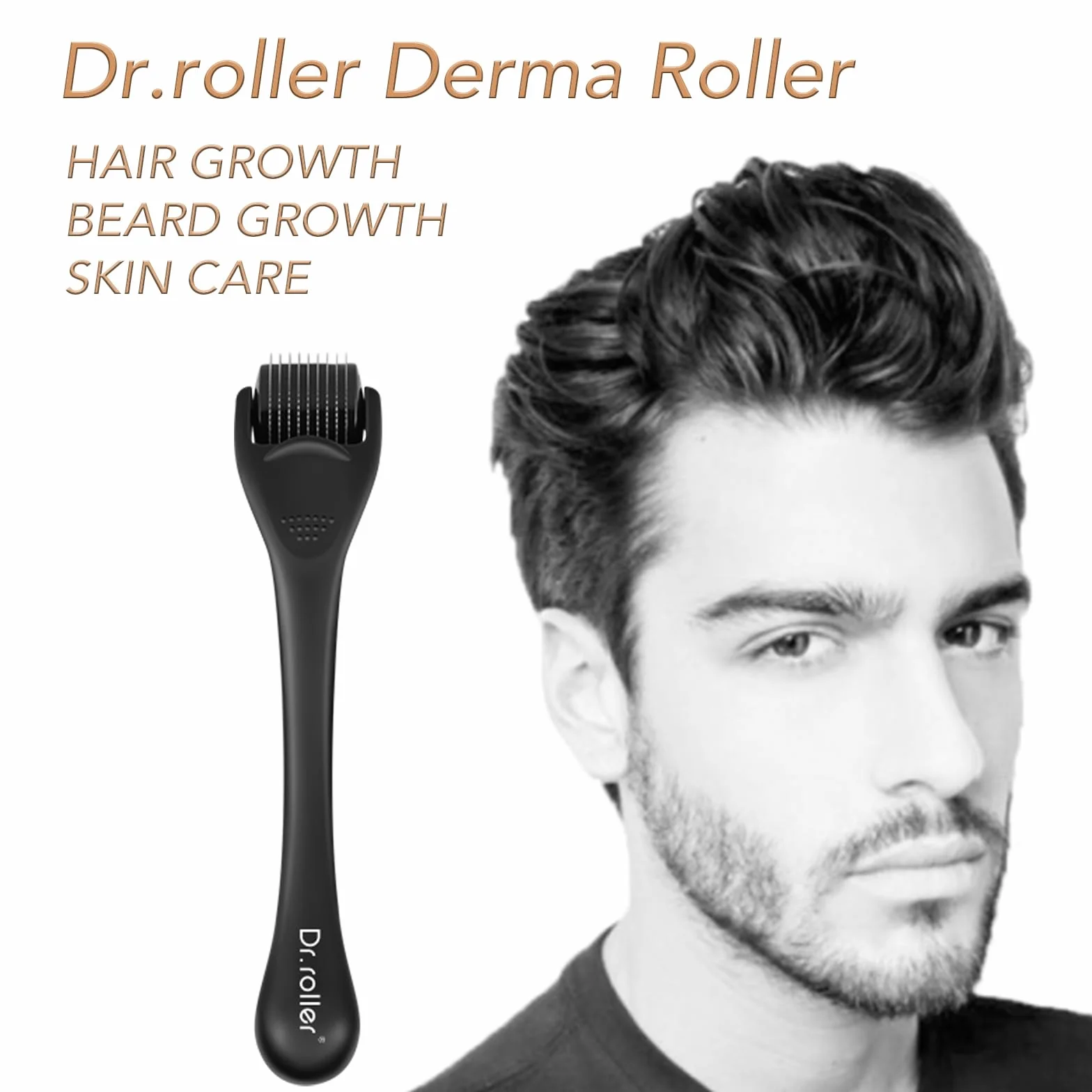 Derma Roller 0,5 mm wałek do brody i włosów 540 tytanowymi igłami