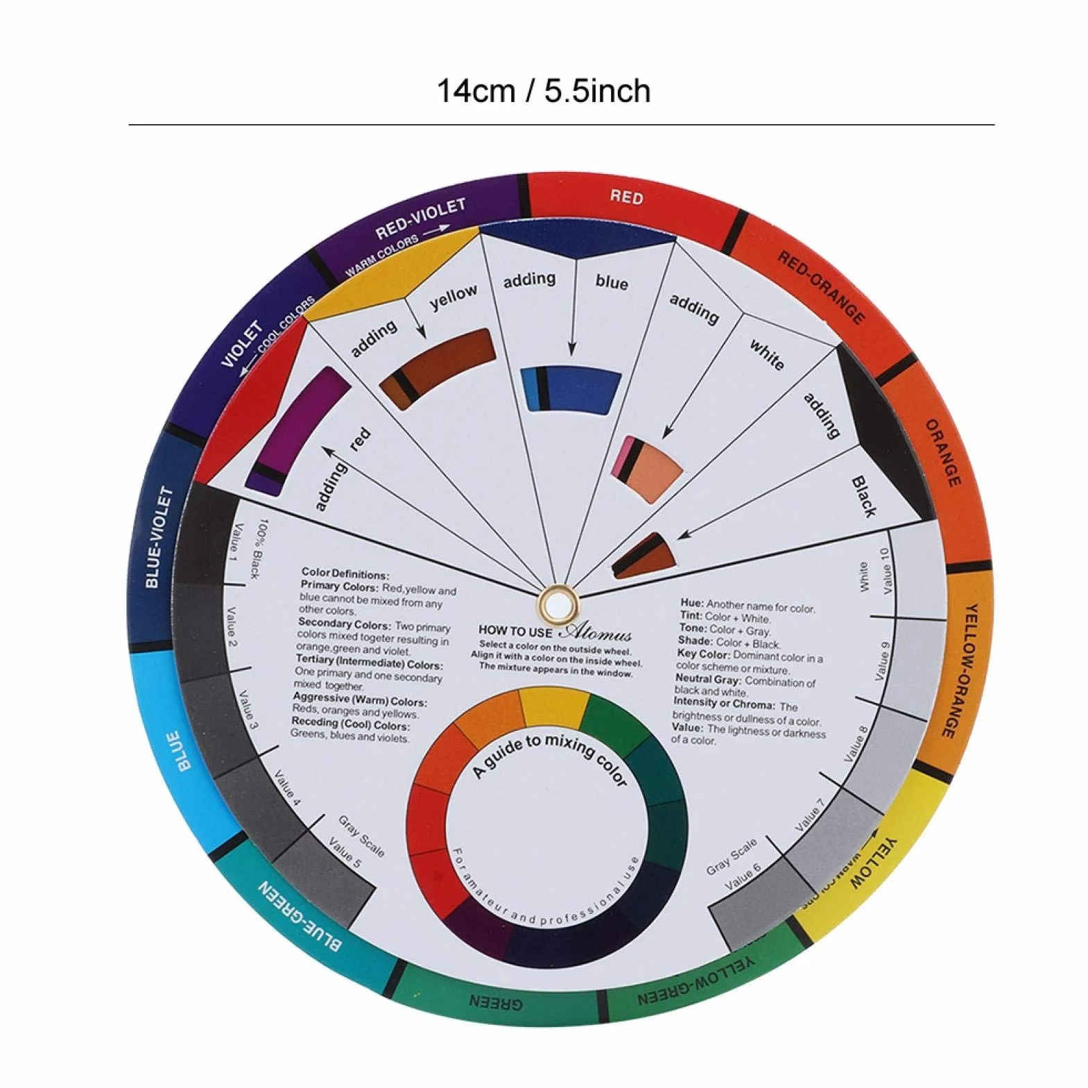 Tattoo Color Wheel Color Mix Guide Chart for Permanent Makeup Pigment Supplies