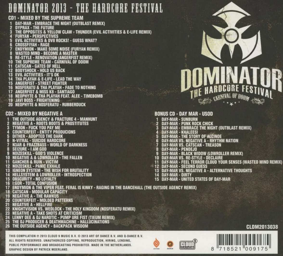 Various Artists Dominator 2013 Carnival Of Doom