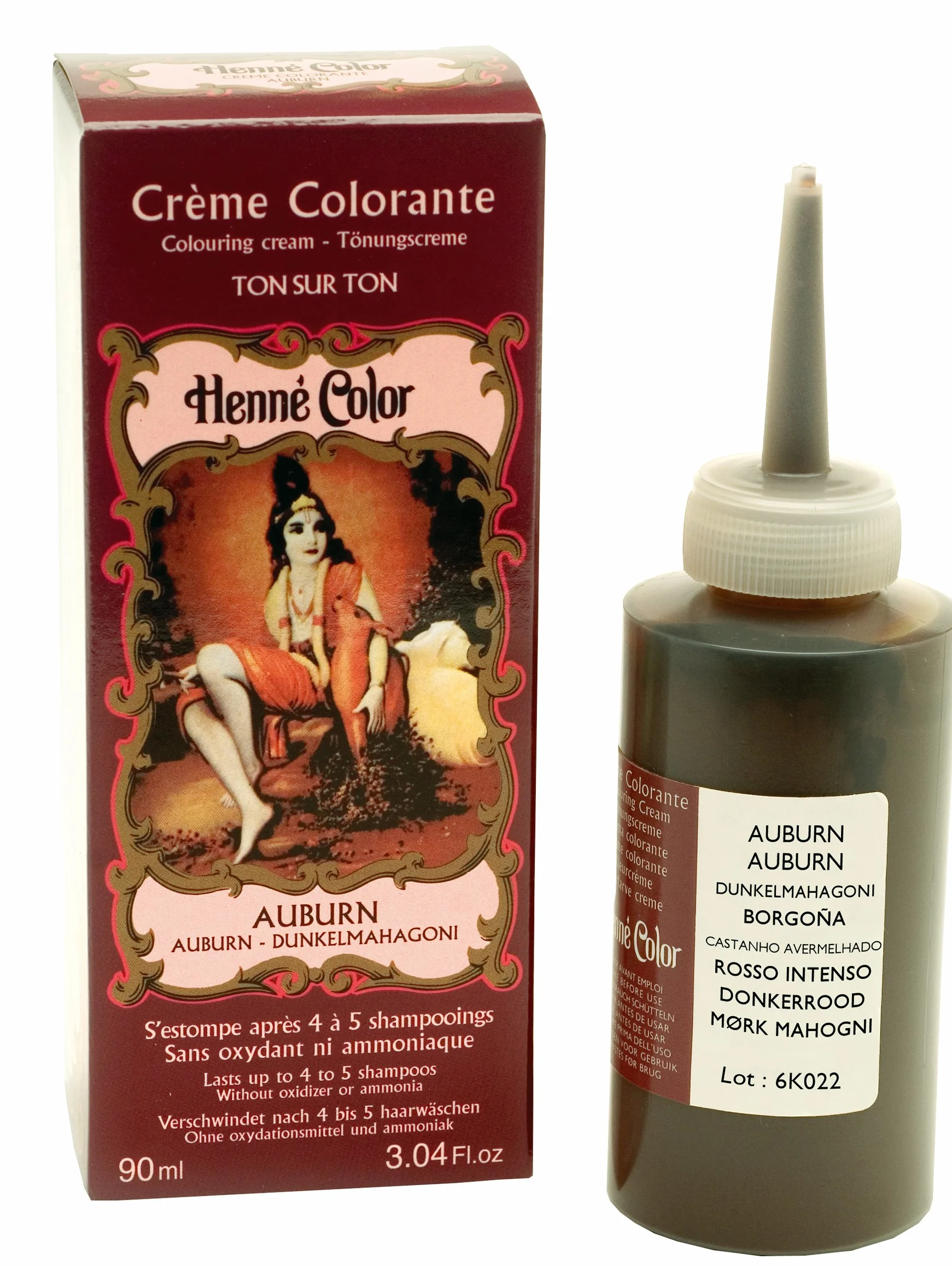 Henne Color Colouring Cream 90 ml Auburn (3-Pack)