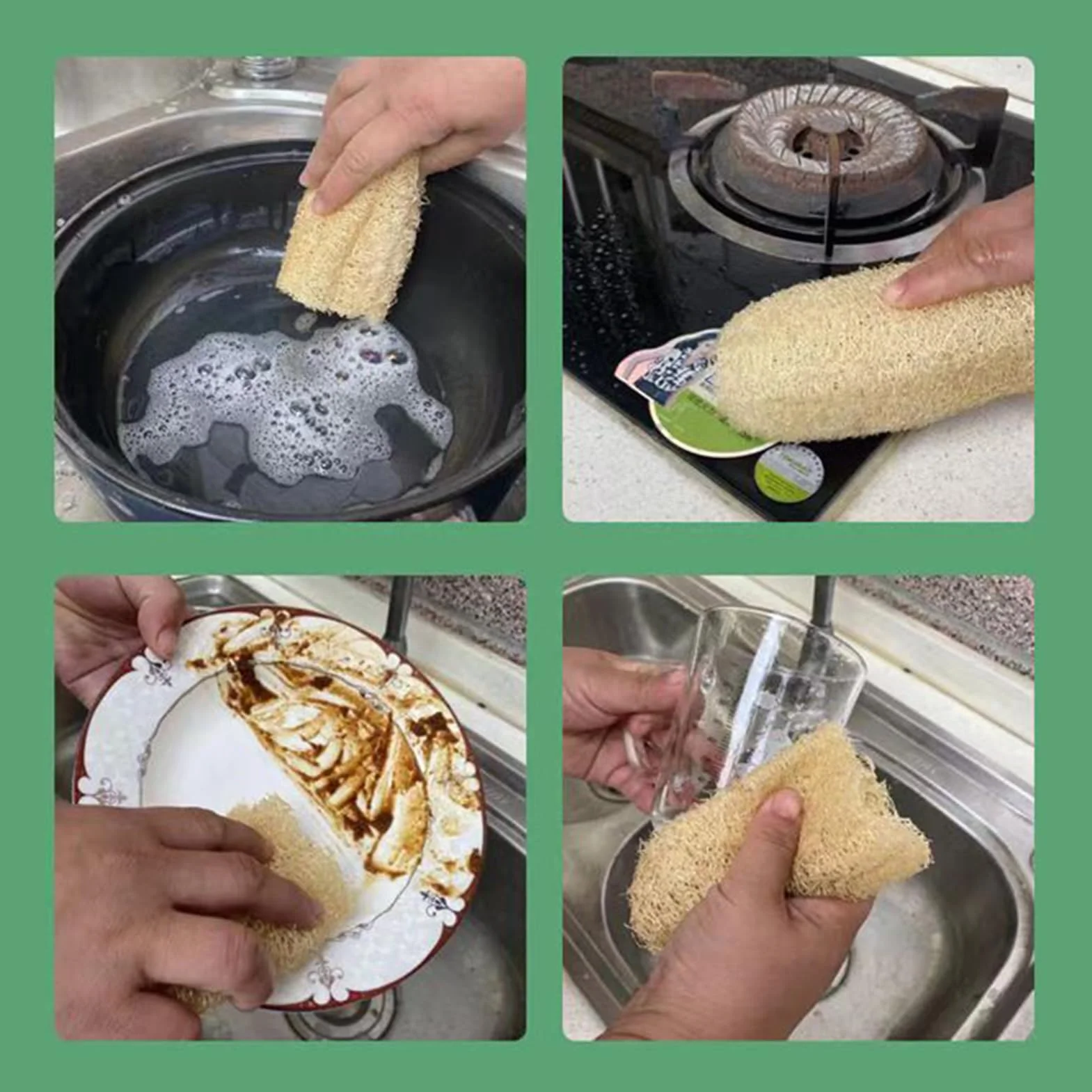 Naturalna gąbka Loofah do kąpieli, szczotka do czyszczenia ciała, akcesoria łazienkowe