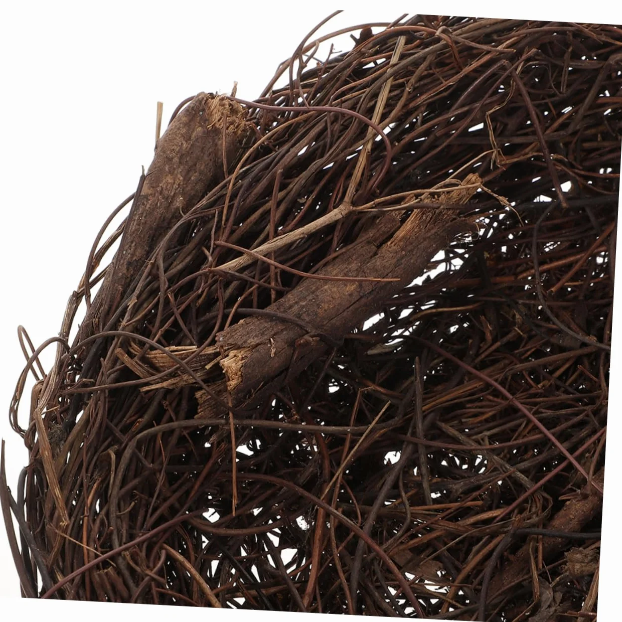 Happyyami Rattan Birds Nest Decor Handmade Natural Fake Bird Nest for Home Garden Party And Easter Decoration Unique Artisan Quality