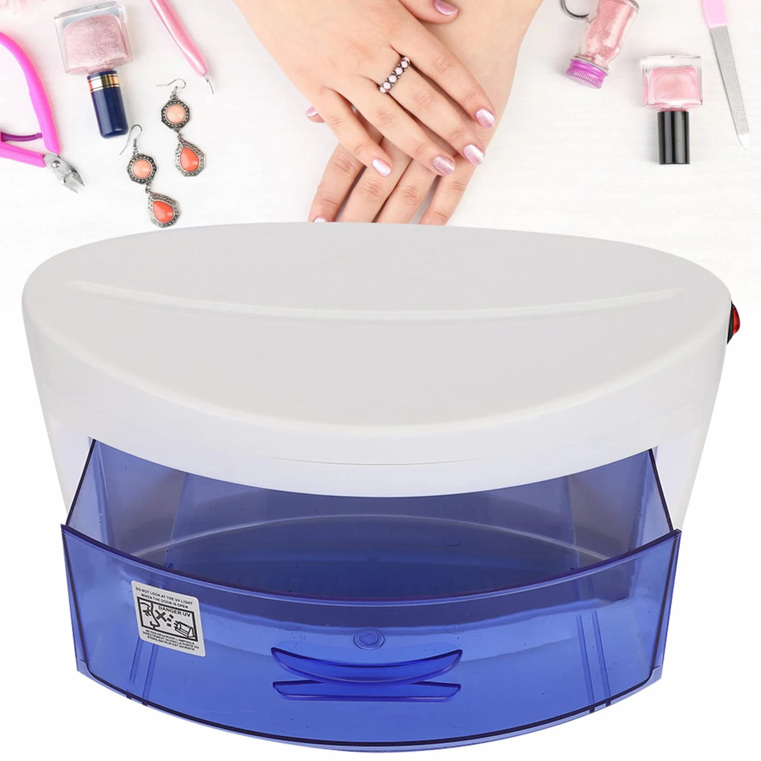 Sterylizator do paznokci, sterylizator UV LED Inteligentny sterylizator do emalii do dezynfekcji UV Ozon Szafka narzędziowa do zdobienia paznokci dla fryzjerów salonów kosmetycznych manicure