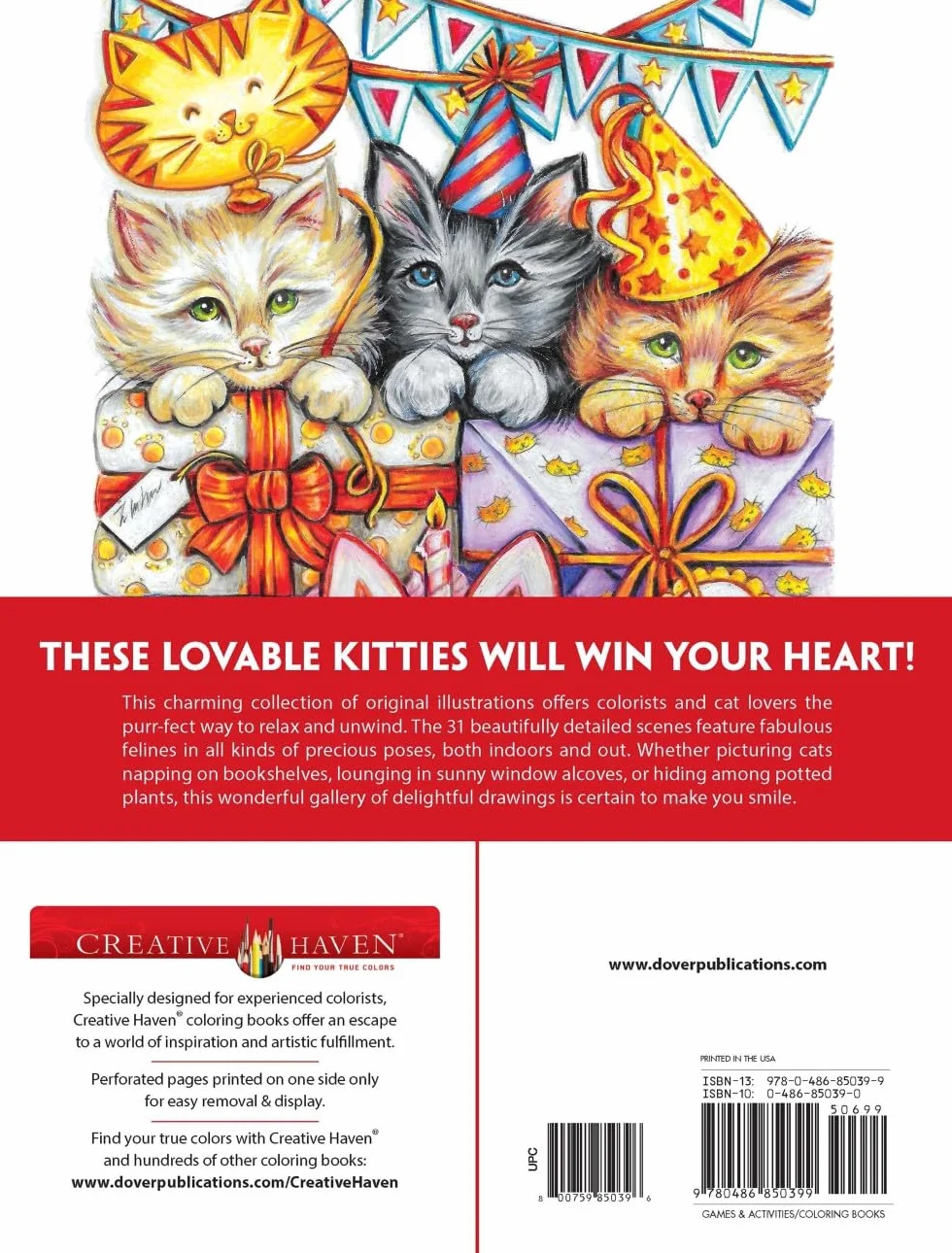 Creative Haven It's a Cat's World! Coloring Book