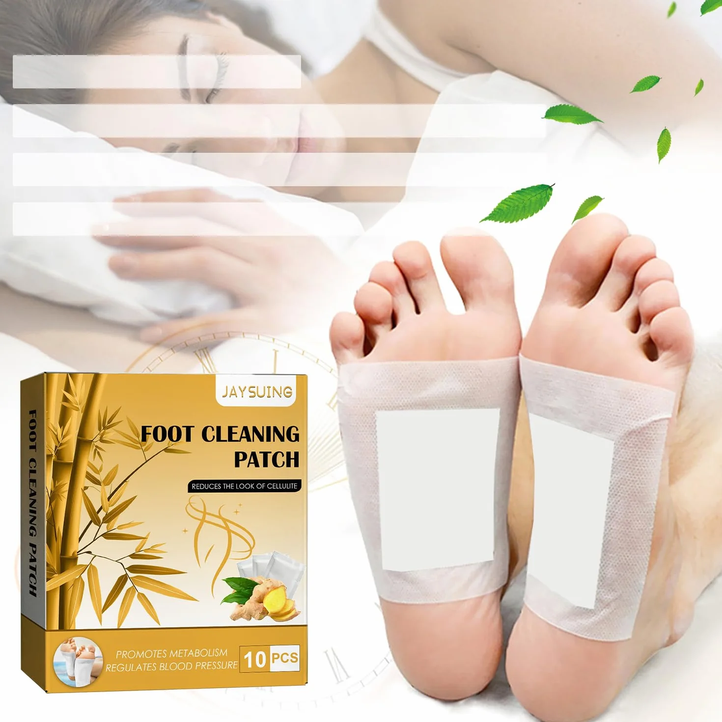 Zestaw 60 sztuk detoksykacyjnych plastrów do stóp, Detox Strong Pure Natural, detoksykacyjne plastry na stopy do ogrzewania całego ciała, łagodzi stres, poprawia sen