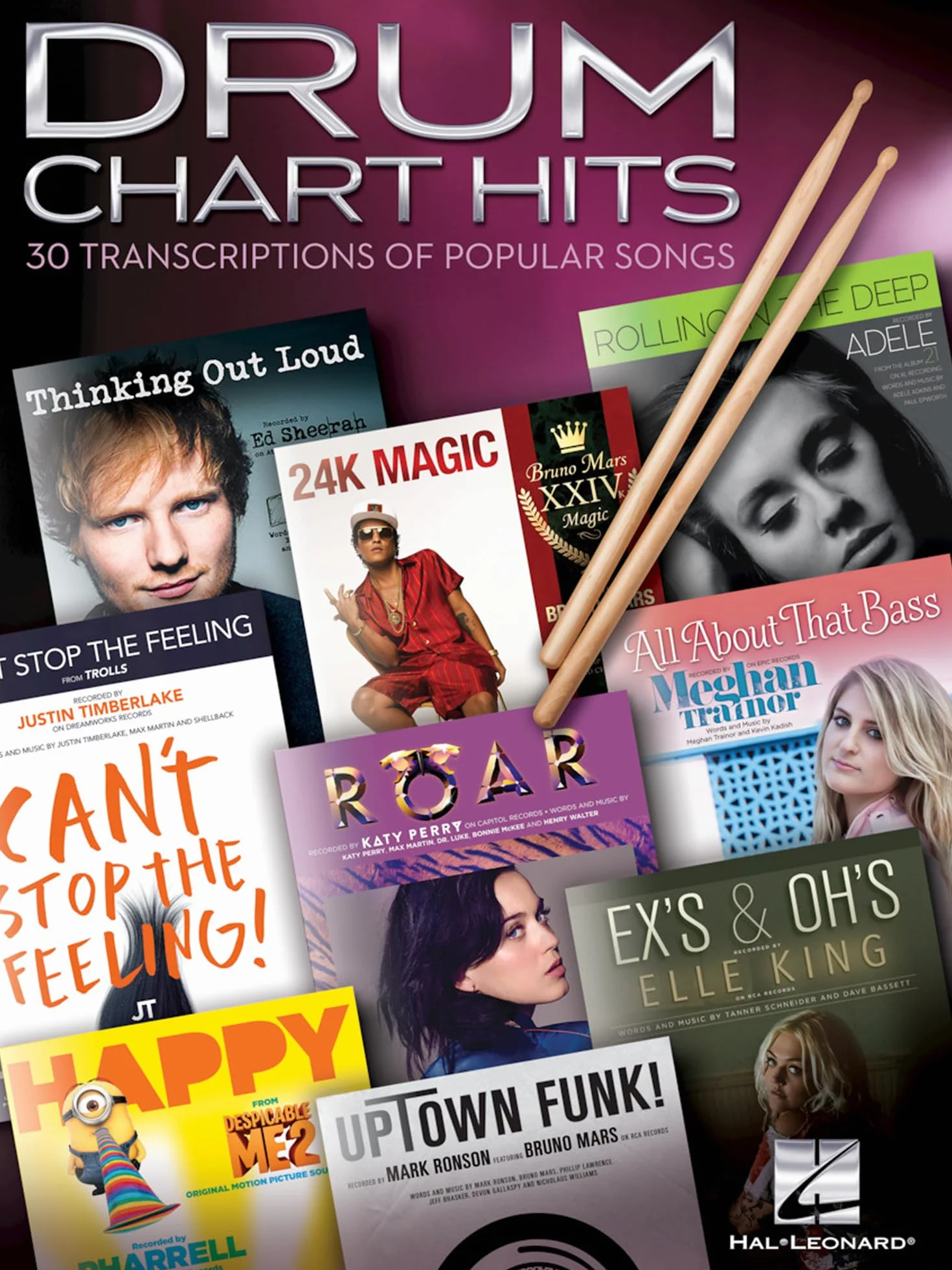 Drum chart hits: 30 Transcriptions of Popular Songs