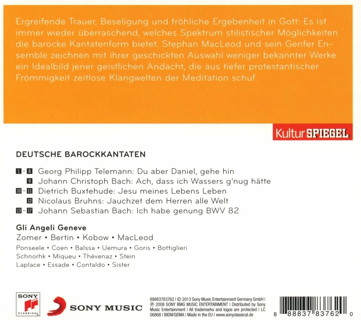 KulturSPIEGEL Die besten guten Dt. Barockkantaten