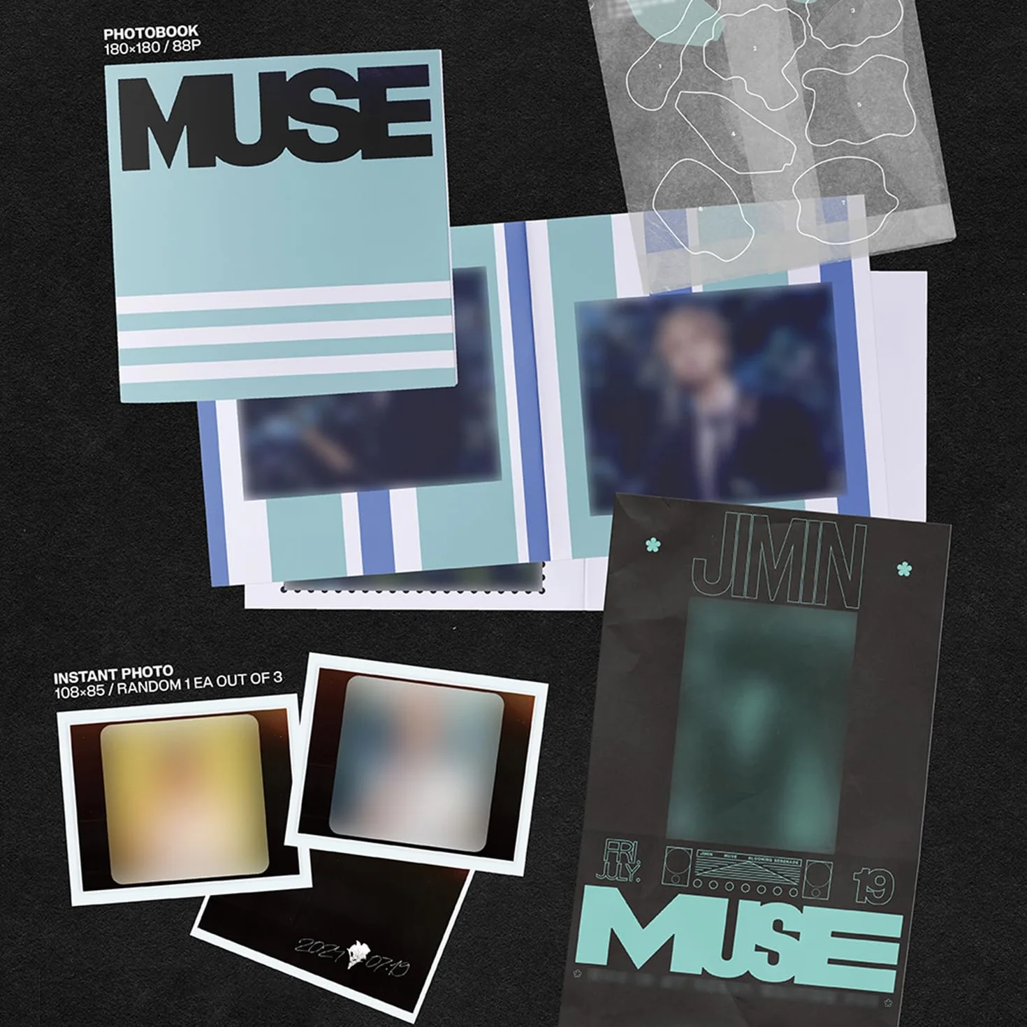 JIMIN OF BTS - [MUSE] (wersja kwitnąca) fotoksiążka + CD-R + zestaw kart Muse + podstawka + 2 dodatkowe fotokartki