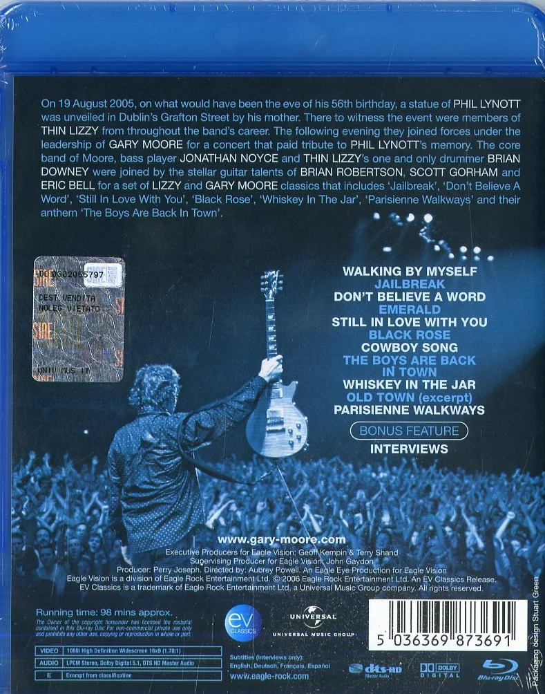 Gary Moore And Friends: One Night In Dublin - A Tribute To