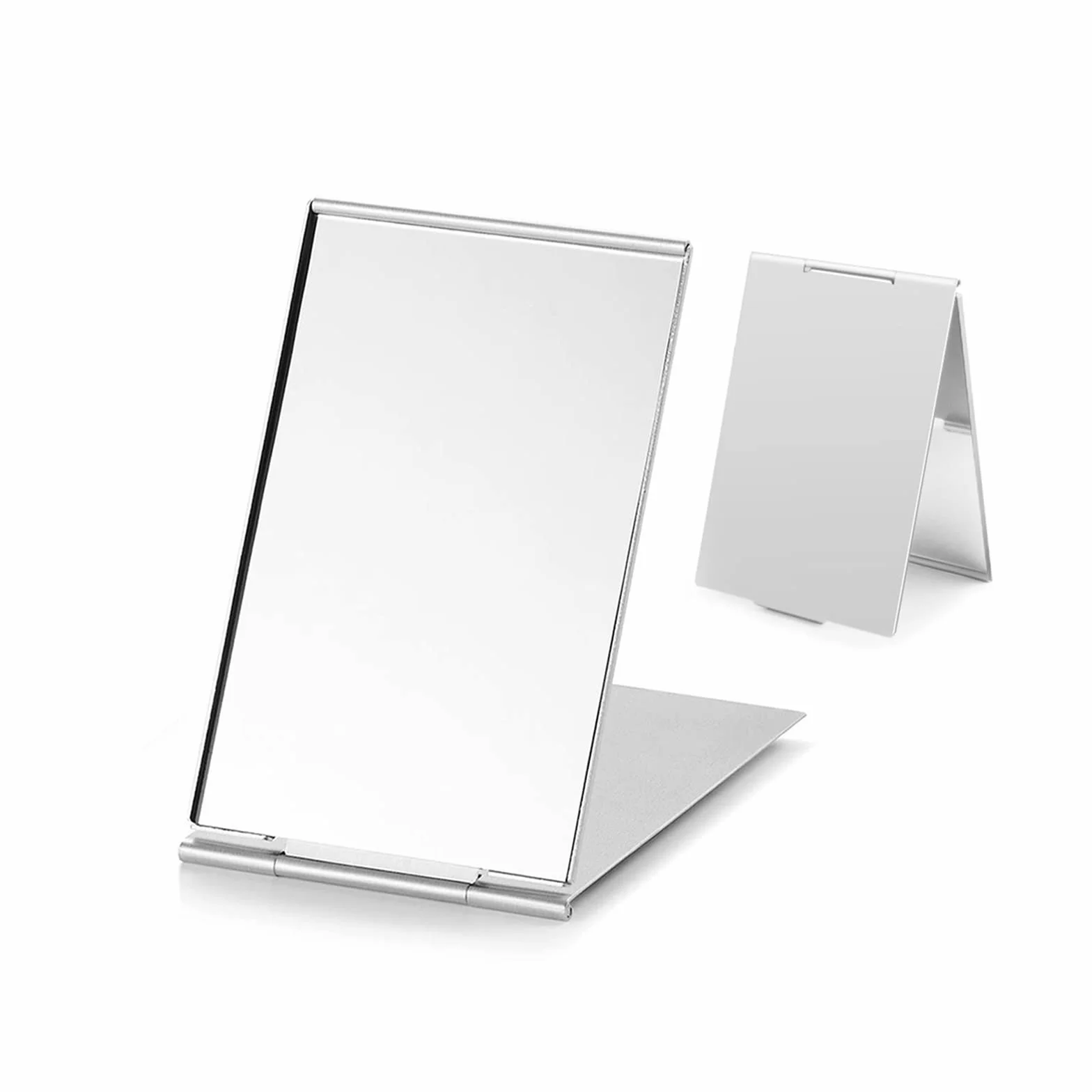 FlyWave Małe lusterko kieszonkowe, skladane, portable dla podróży, ultra cienkie i trwałe, 8,5 x 5 cm