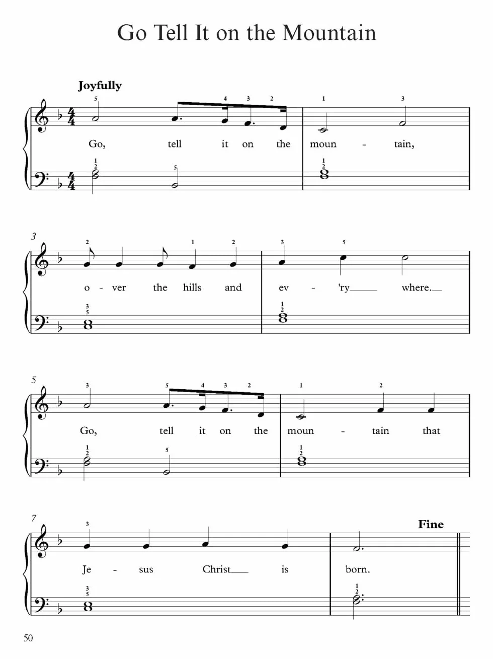 A Treasury of Christmas Songs for Solo Piano: For Beginner & Intermediate Level