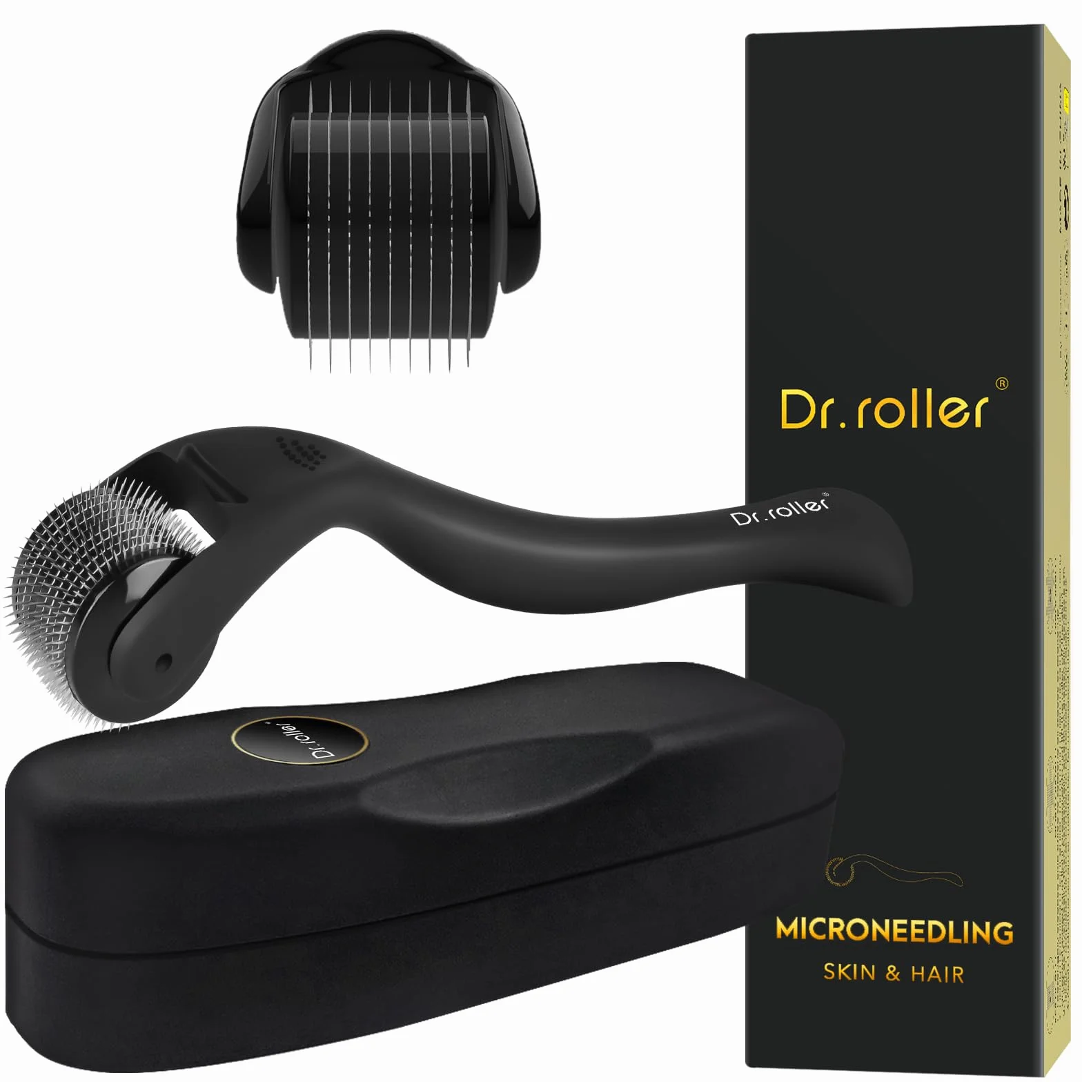 Derma Roller 0,5 mm wałek do brody i włosów 540 tytanowymi igłami