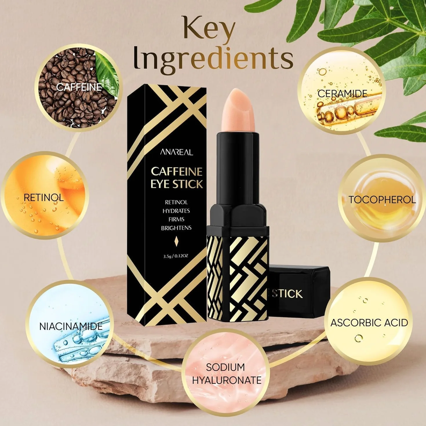 Retinol balsam pod oczy przeciwko zmarszczkom, cienie pod oczami i worki pod oczami, balsam do oczu dla mężczyzn i kobiet, koreański balsam do oczu dla gładkiej skóry i młodzieńczego blasku