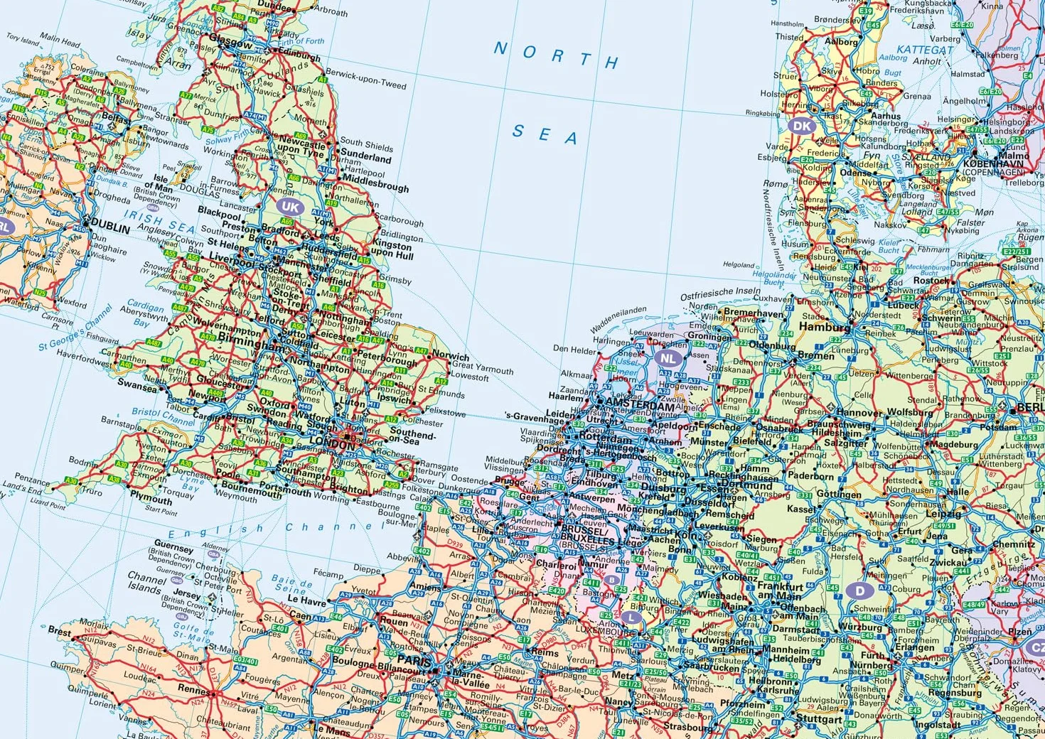 Collins Road Map of Europe: Folded map, easy to read, updated mapping