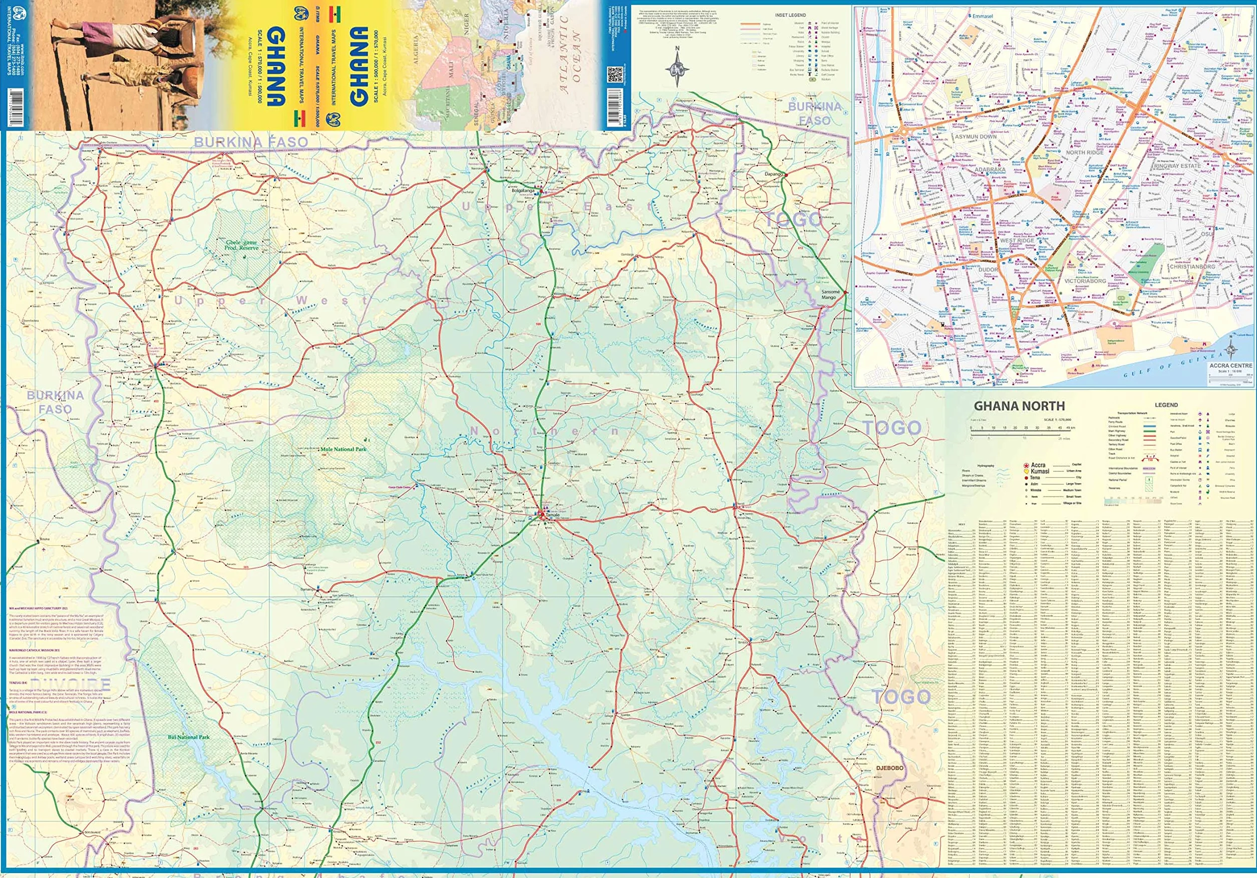 GHANA: A Travellers Reference Map