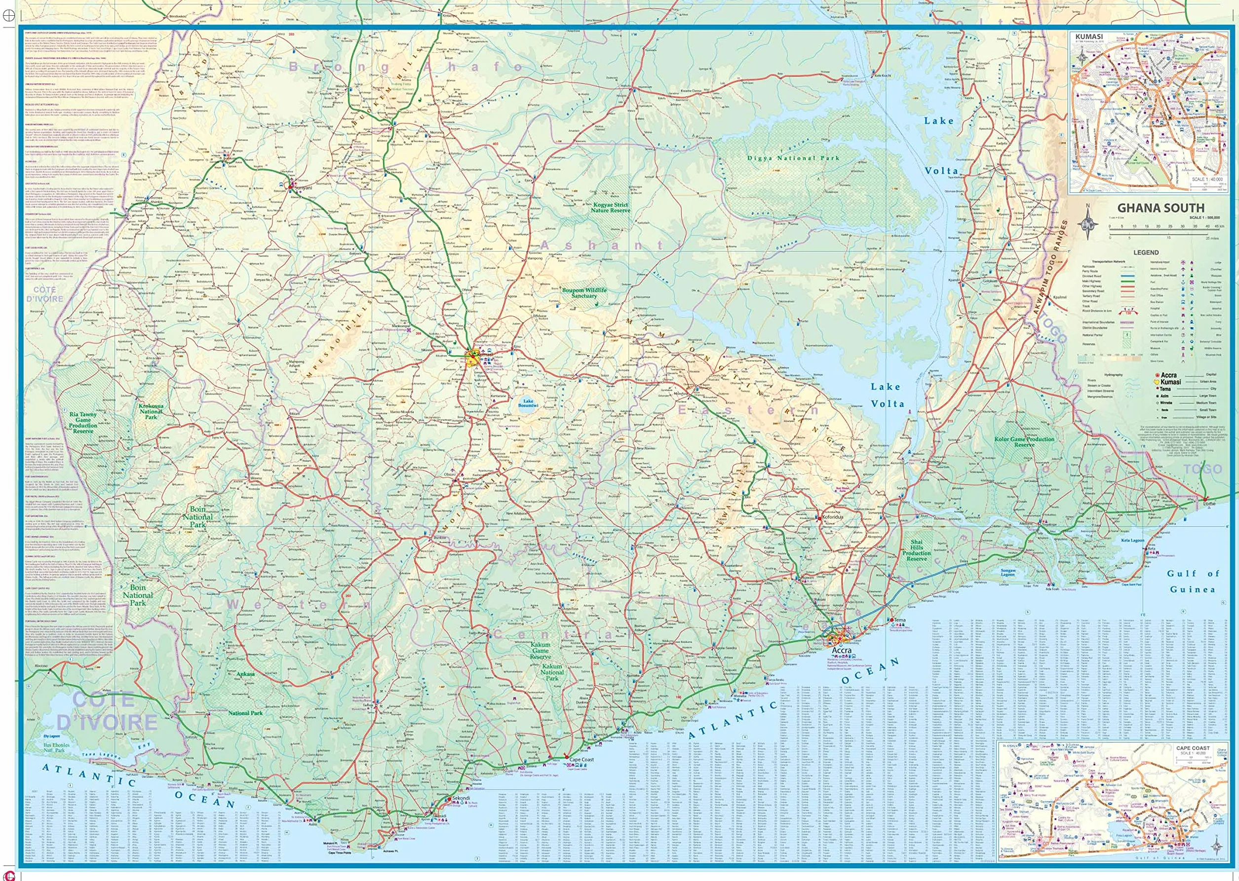 GHANA: A Travellers Reference Map