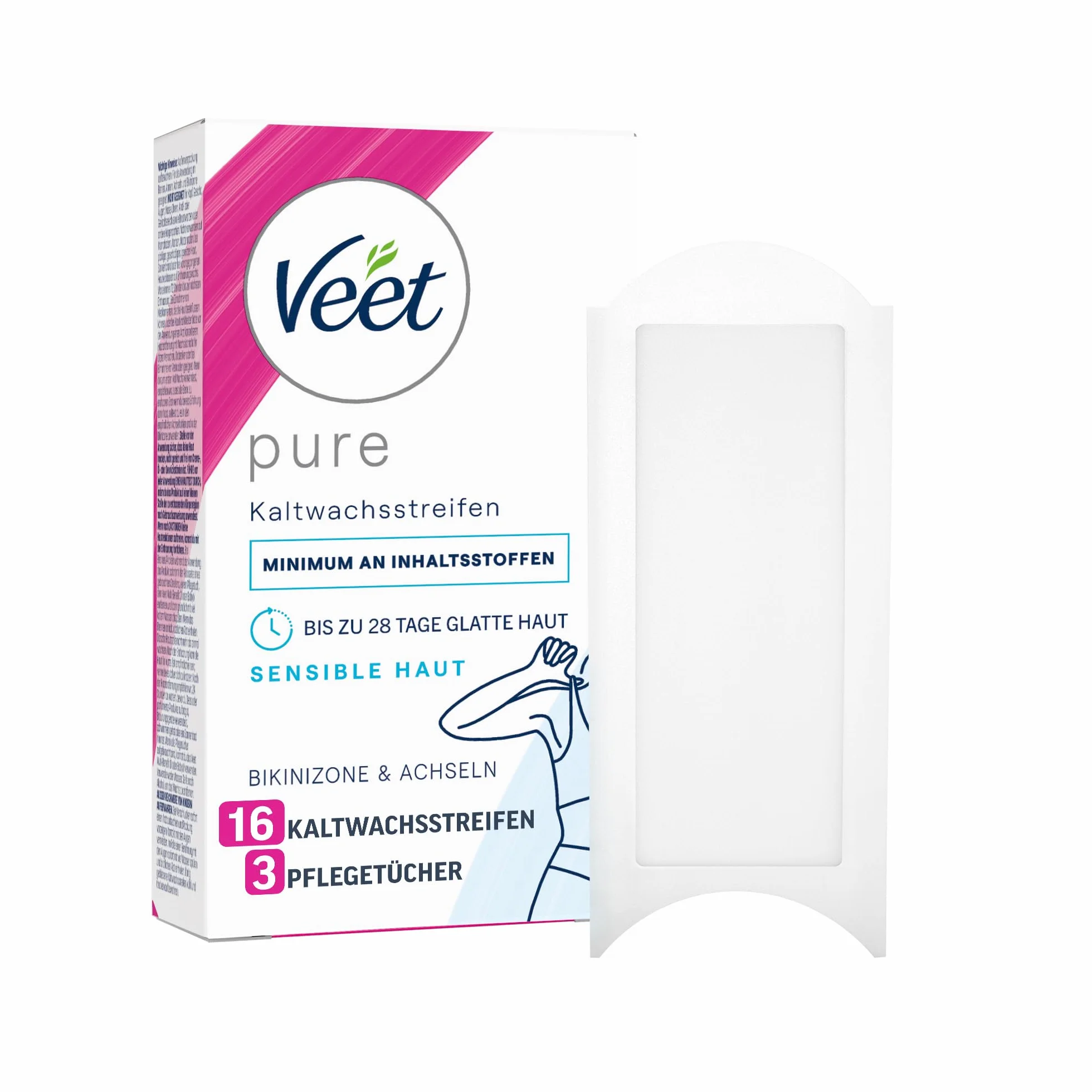 Veet paski z zimnego wosku do bikini i pachy skóra wrażliwa 16 sztuk