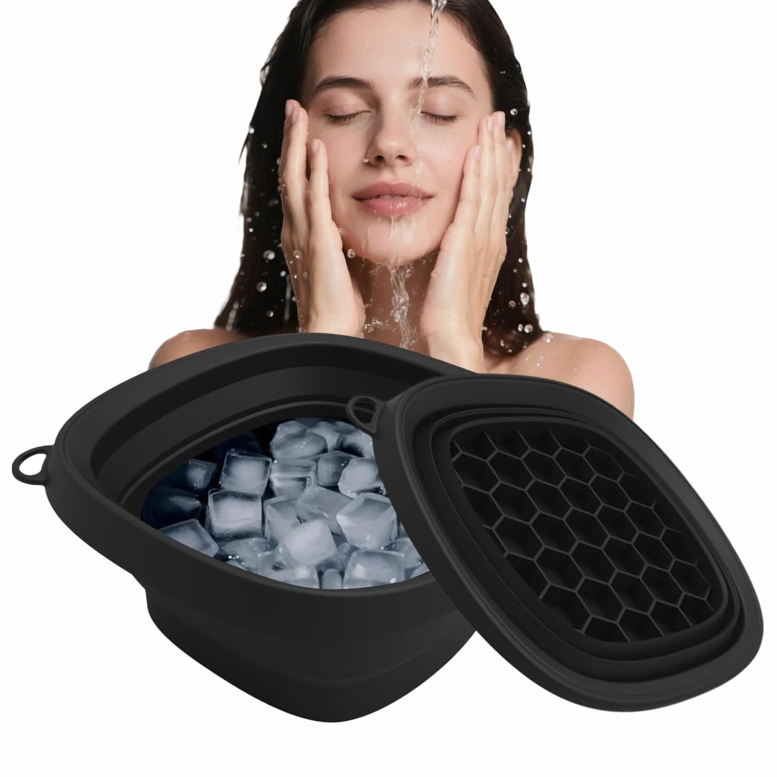 Ice Face Bowl Facial Ice Bath Cold Plunge Basin 9.53in Portable Reusable Spa Tool