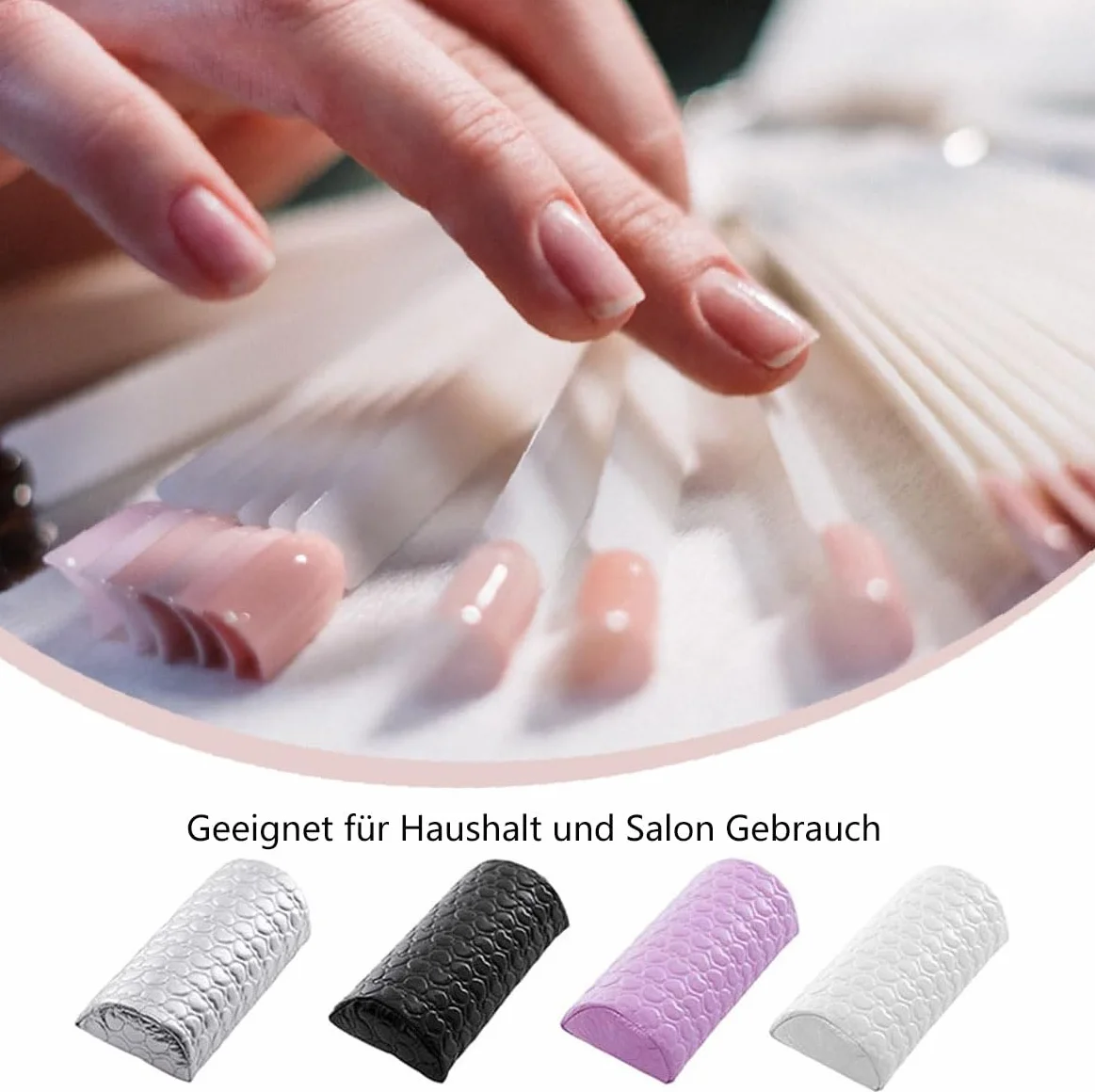 LATRAT Poduszka do manicure, poduszka do paznokci, design paznokci, podkładka pod rękę, poduszka do studia paznokci, gąbka, poduszka pod nadgarstek do salonu nail art, sztuka paznokci, zdejmowana i