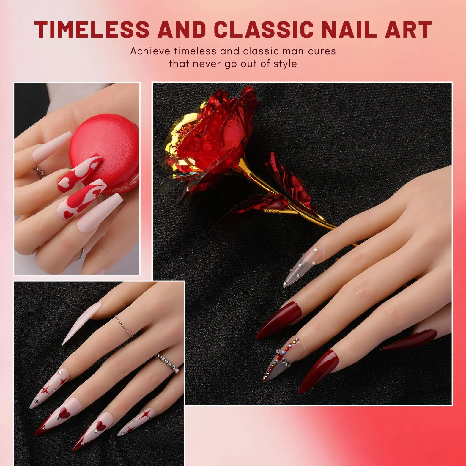 Aokitec 3 kolory Dipping Powder Nail Set zestaw, 11-częściowy zestaw do dip pudru z bazą 2 w 1 i aktywatorem akryłowym, Nail Art dla kobiet